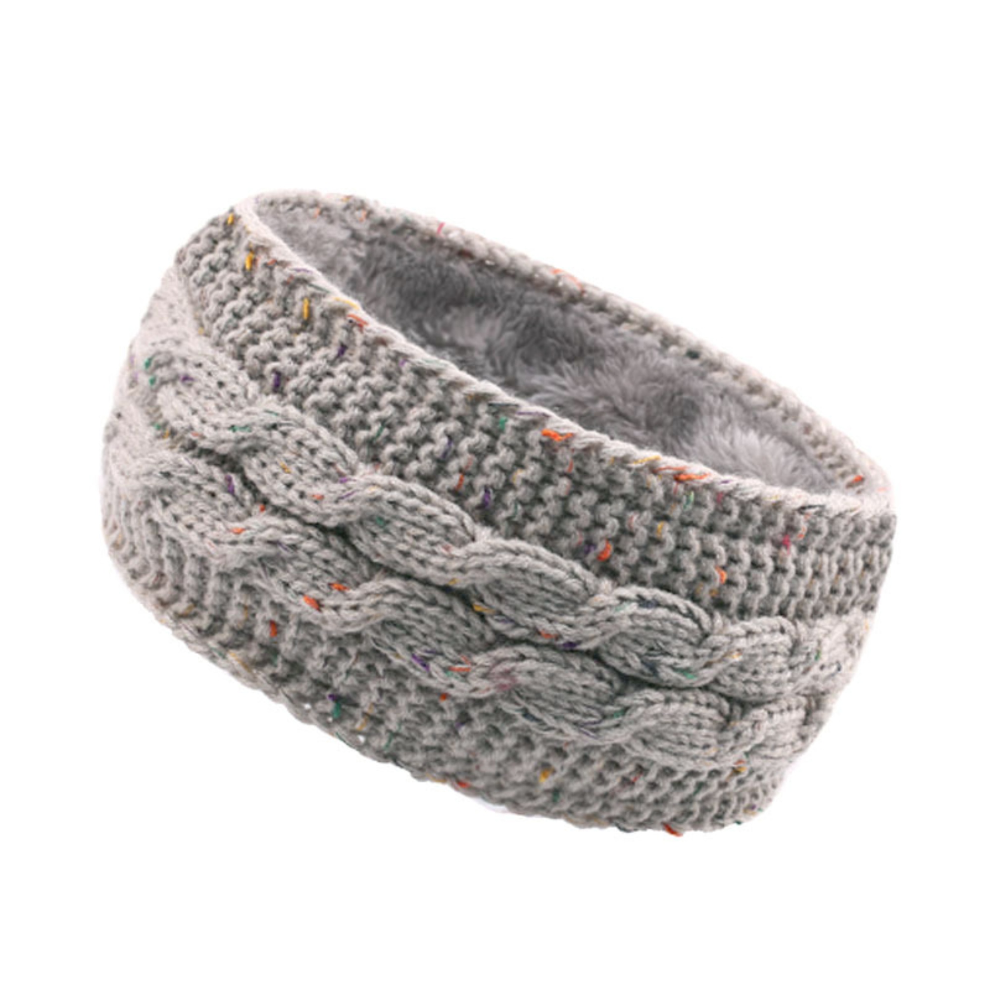Warm Cable Knit Fleece Ear Band for Cold Weather 4