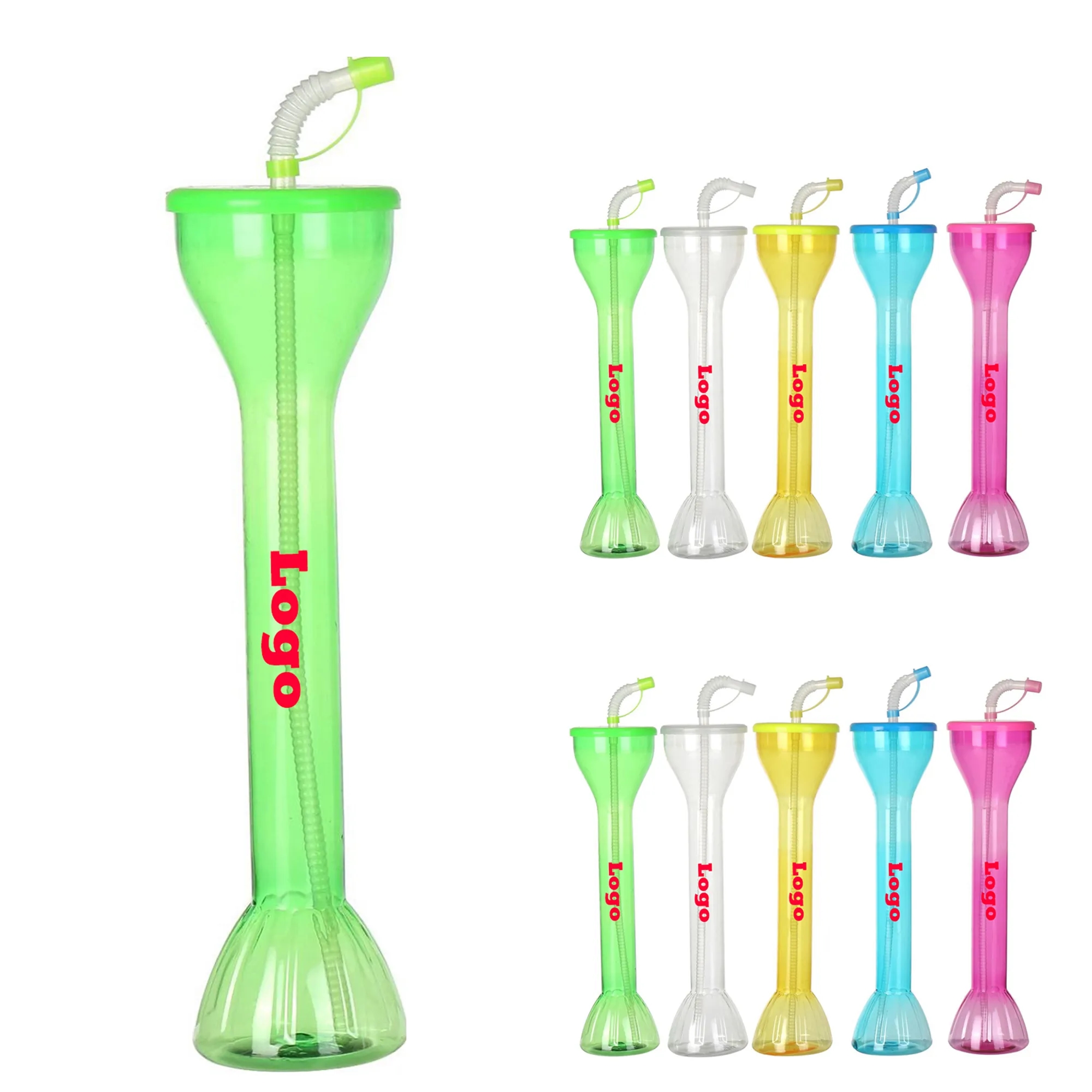 20 oz Party Yard Dumbbell Shaped Slushy Cup With Straw 2