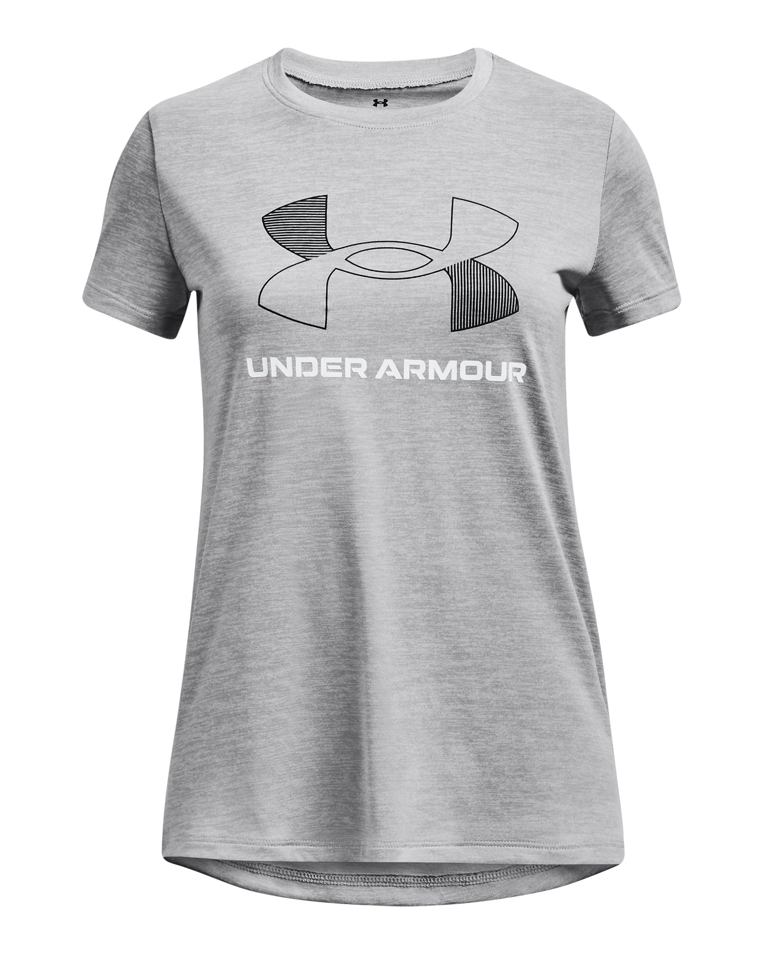 UA Tech Twist Big Logo Girls' Short Sleeve 13