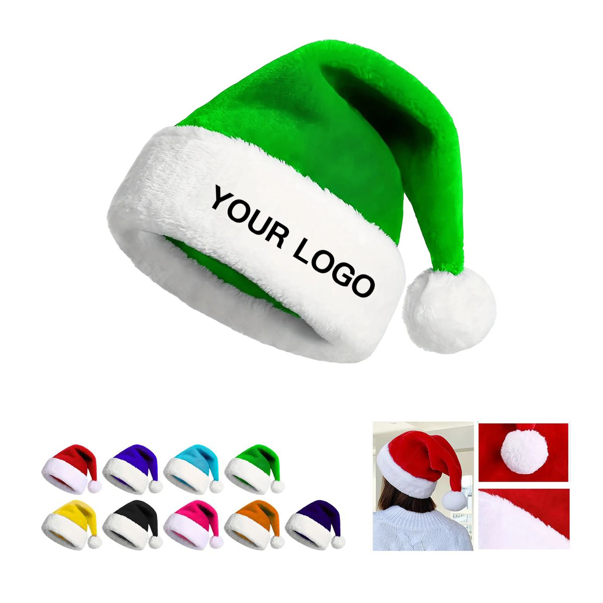Red Santa Hat with Fluffy Headband 16