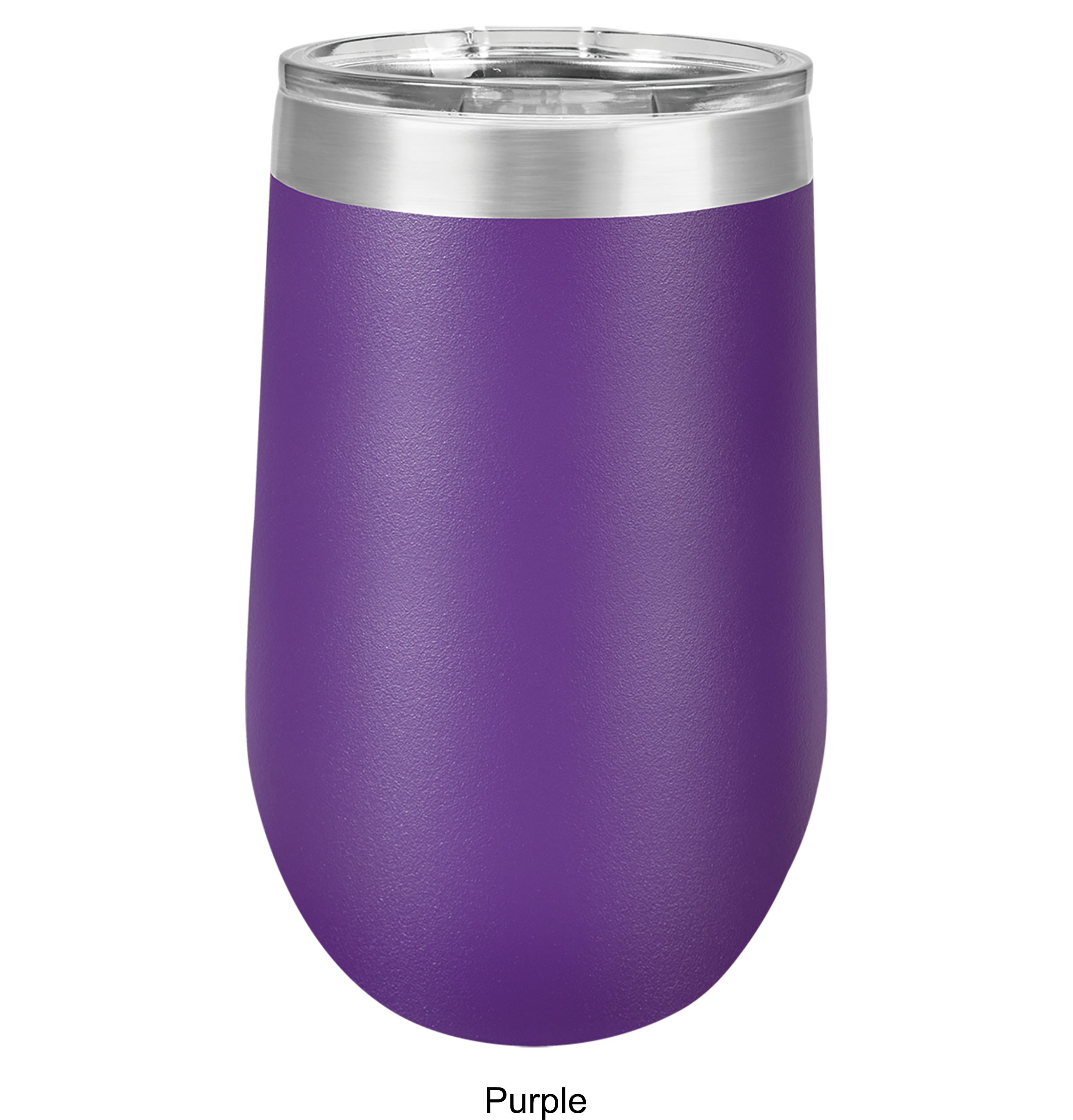 16 Oz. Polar Camel Stemless Wine Glass w/Lid Stainless Steel 12