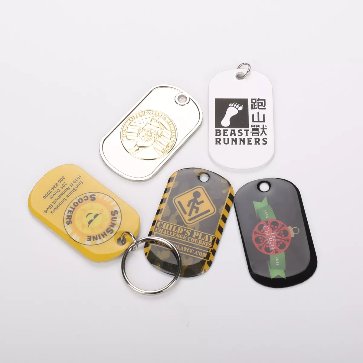 Custom Metal Dog Tag With Chains 5