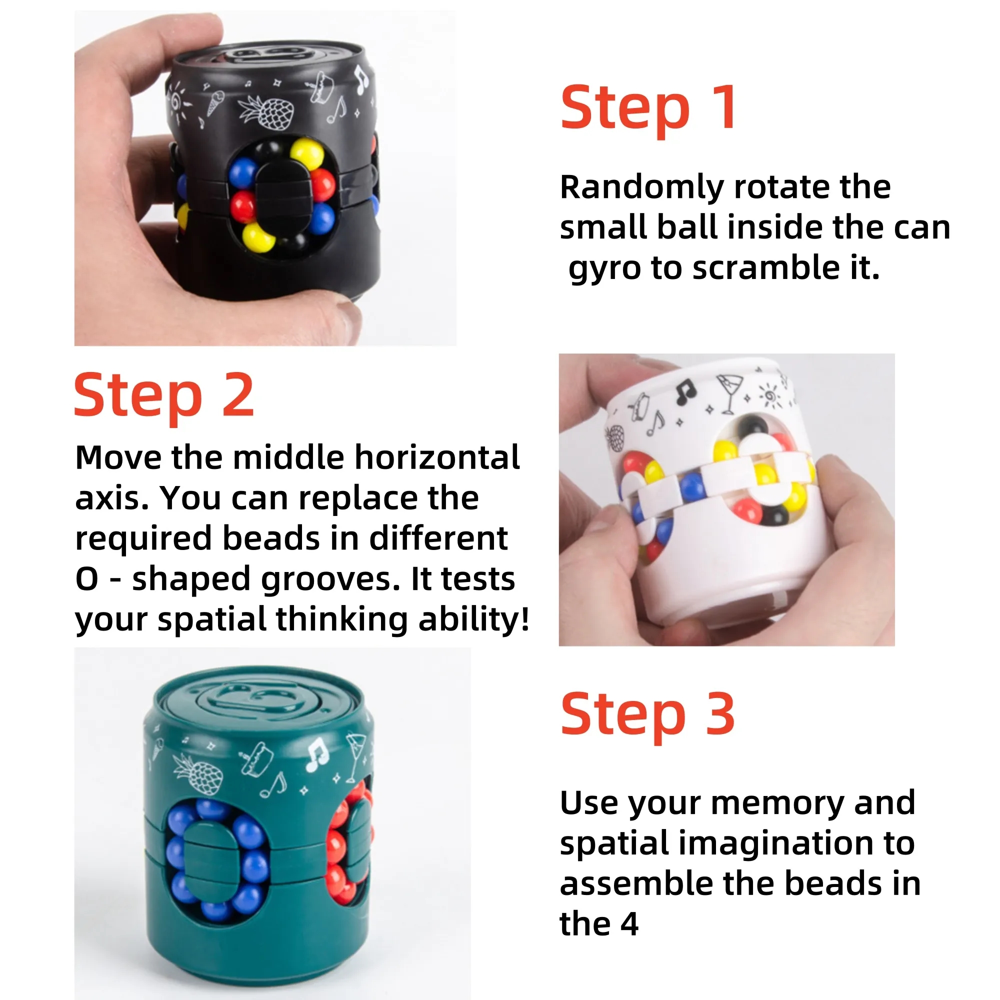 Can - Shaped Puzzle - Colorful Beads For Play 4