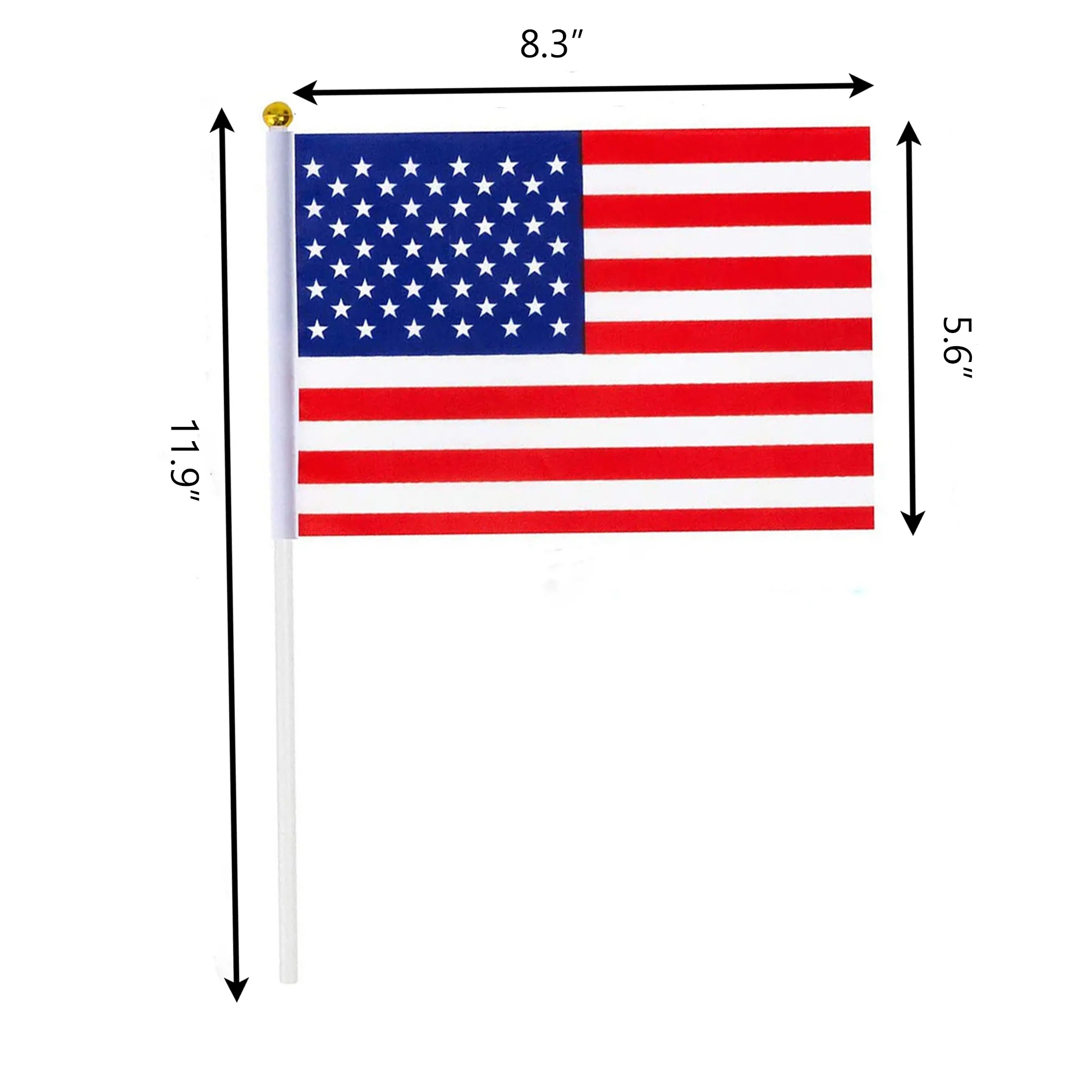 Full Color Custom Hand Held Stick Flag Rush Service MOQ100 3