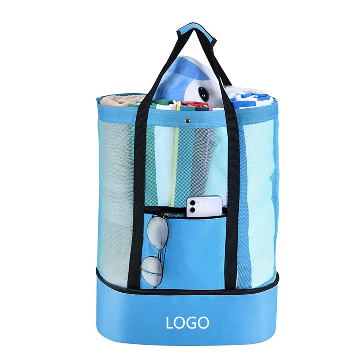 Beach Mesh Tote Bag With Cooler 2