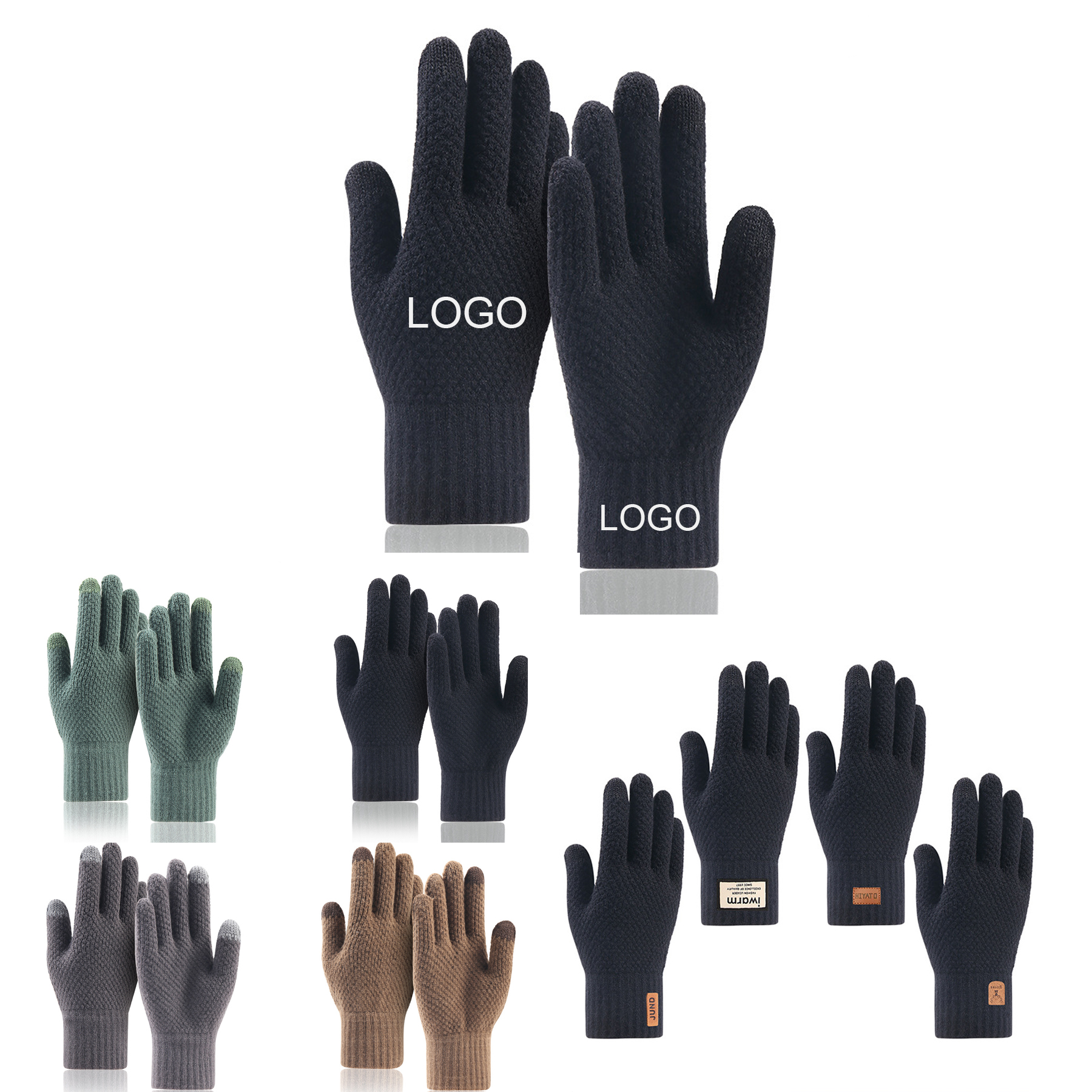 Knitted Faux Cashmere Warm Gloves 1