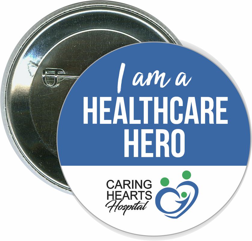 Healthcare Hero, COVID-19, Coronavirus Button 1
