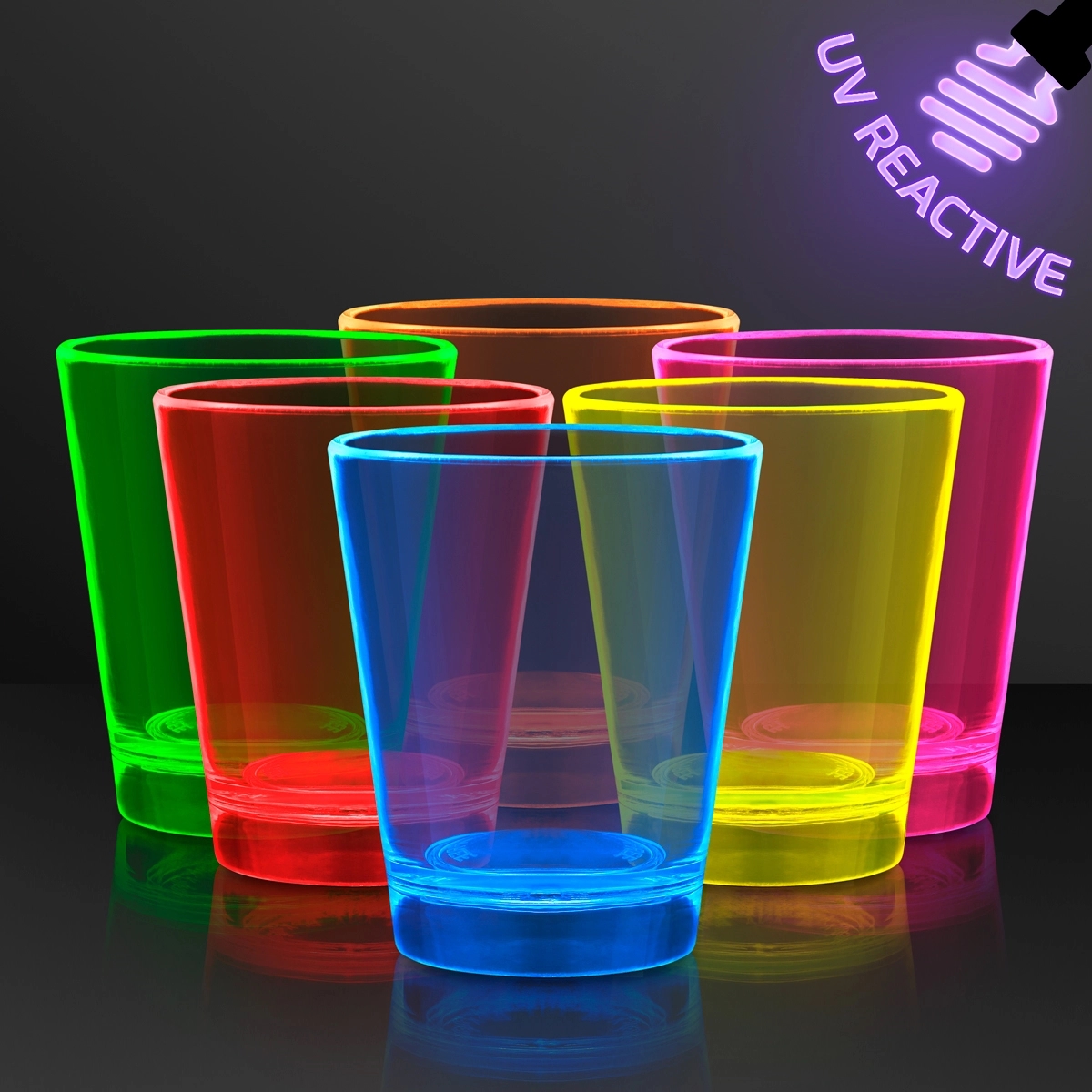 1.5 oz. UV Reactive Glow Shot Glasses 19