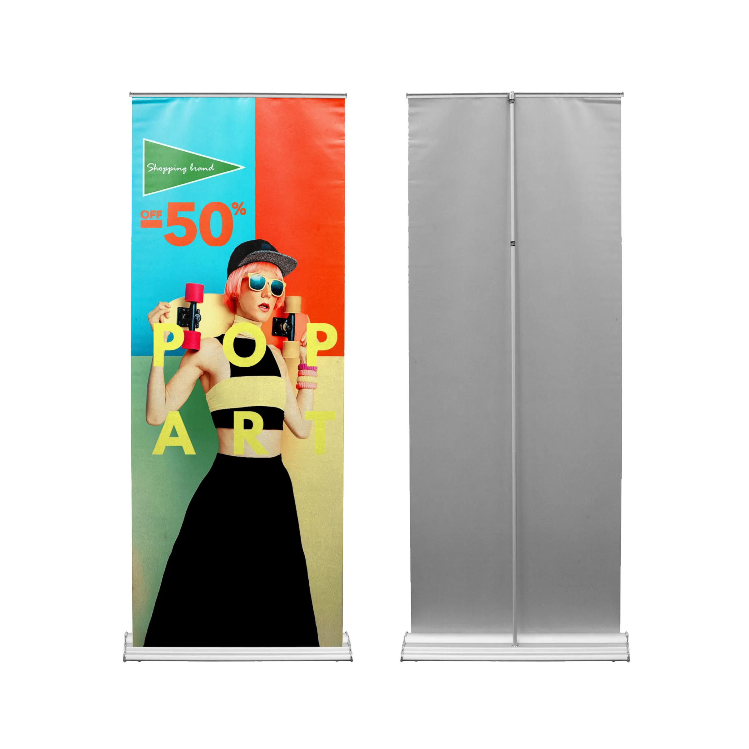 33.25" x 86.6" Adjustable Banner Stand Kit 2