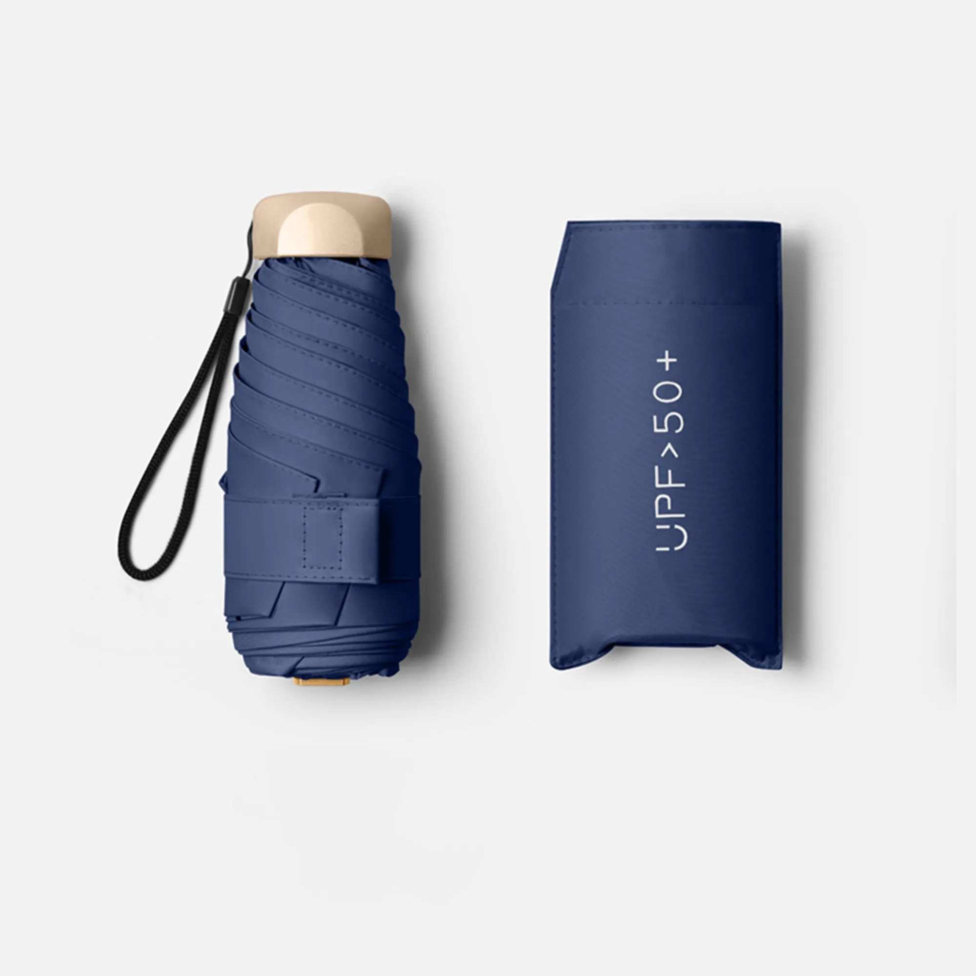 Compact Travel Umbrella Windproof UV Protection Rain 9