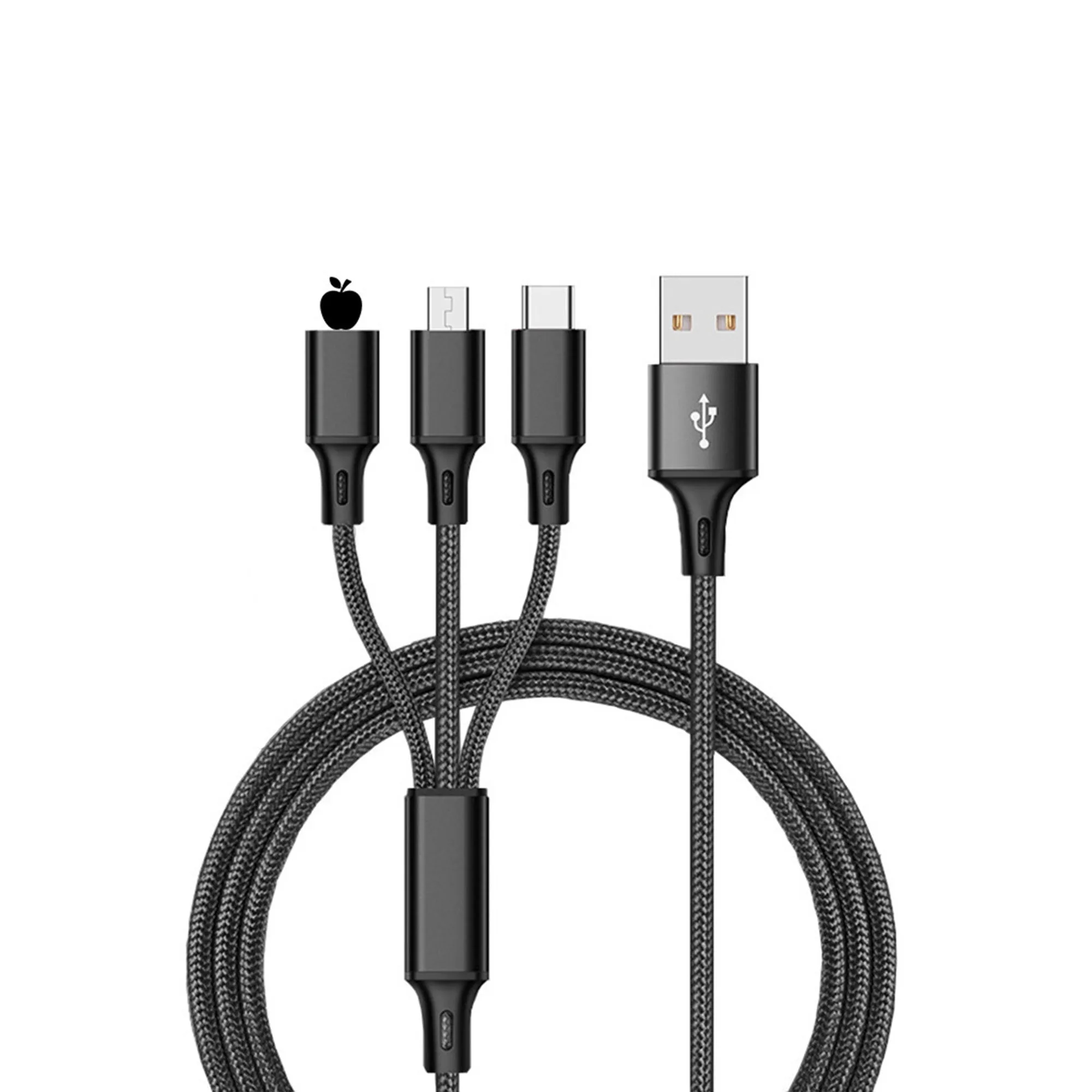 3 in 1 Nylon Braided Multi USB Cable 8