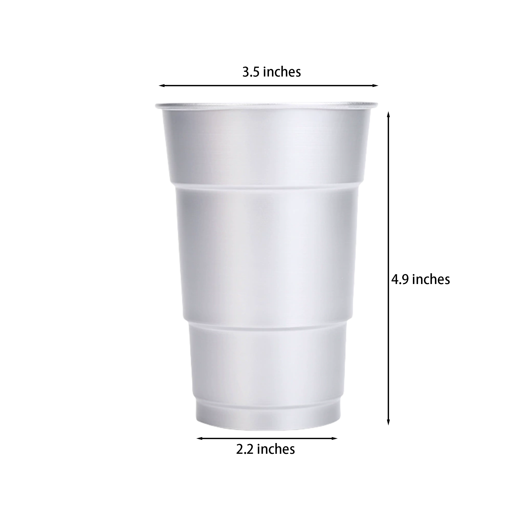 16oz Recyclable Aluminum Party Cup MOQ100, custom stadium cup with logo imprint 2