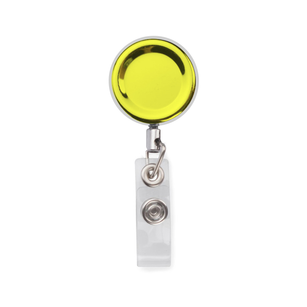 Premium Retractable Metal Round Badge Holder 10