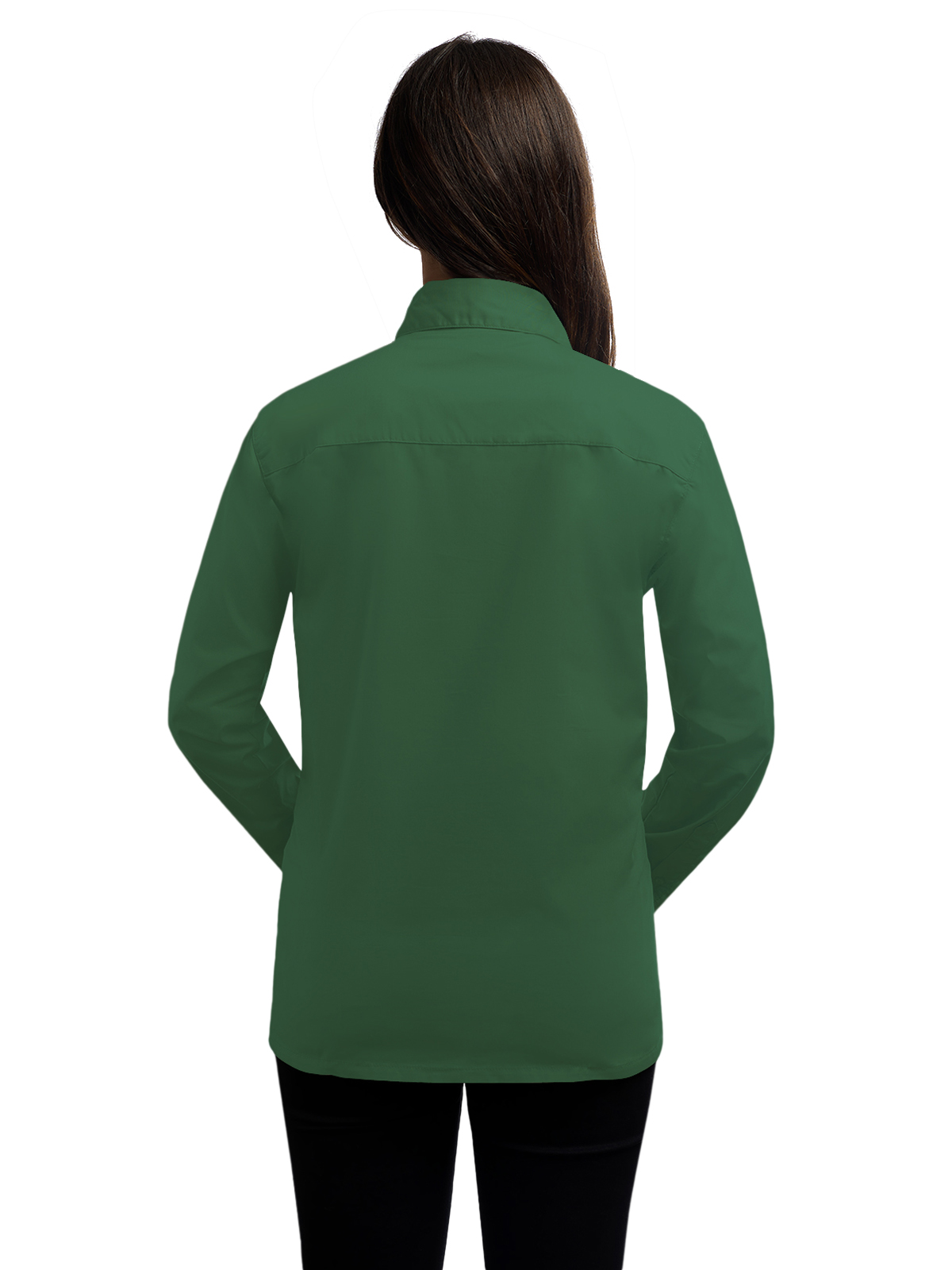 Blue Generation - Women's Pocketless Long Sleeve Poplin Shirt 19