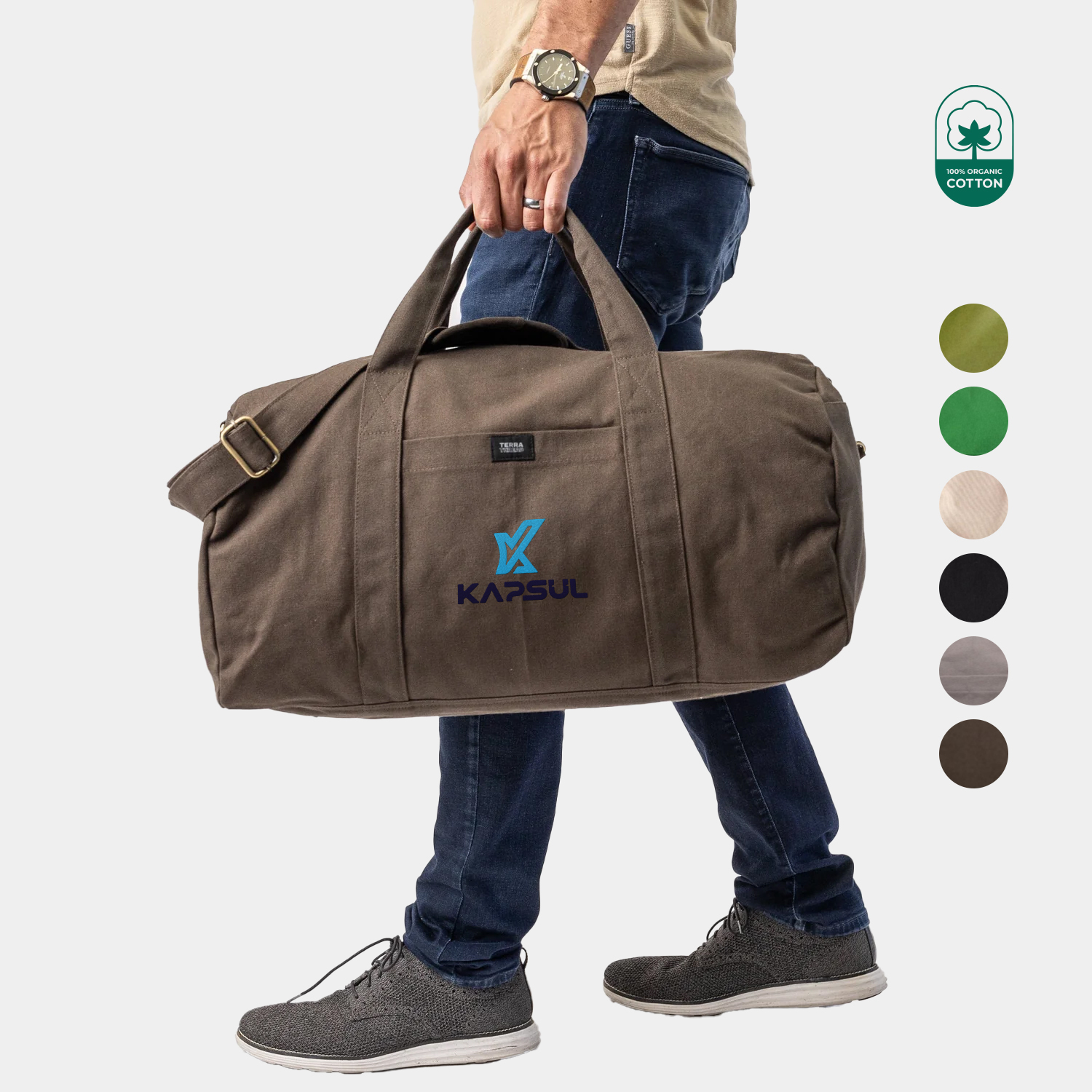 TERRA THREAD® - Bumi Eco 56L Duffel Bag Sustainable GOTS & Fair Trade Certified 2
