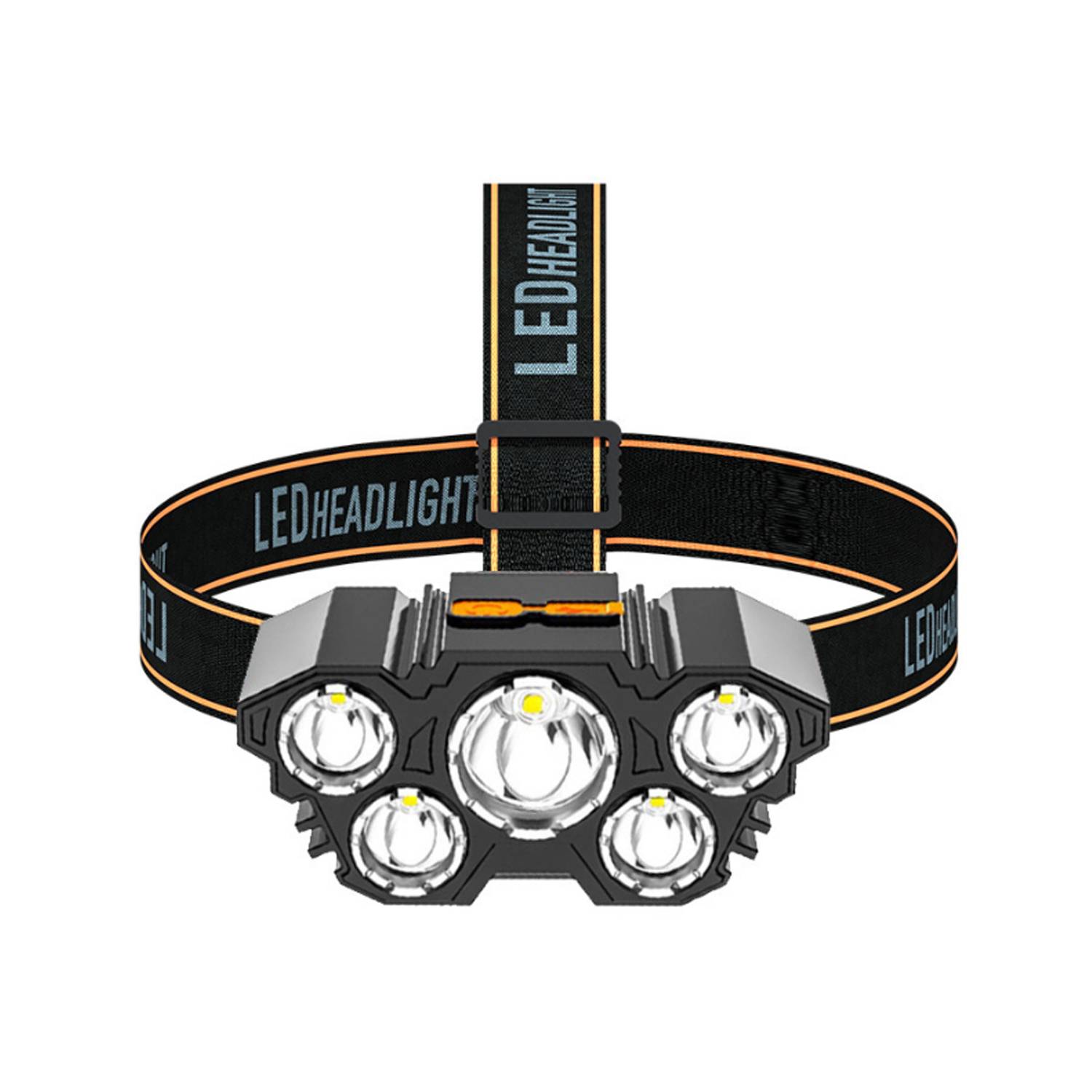 Ultra-Bright 5-LED Headlamp Rechargeable Battery 3