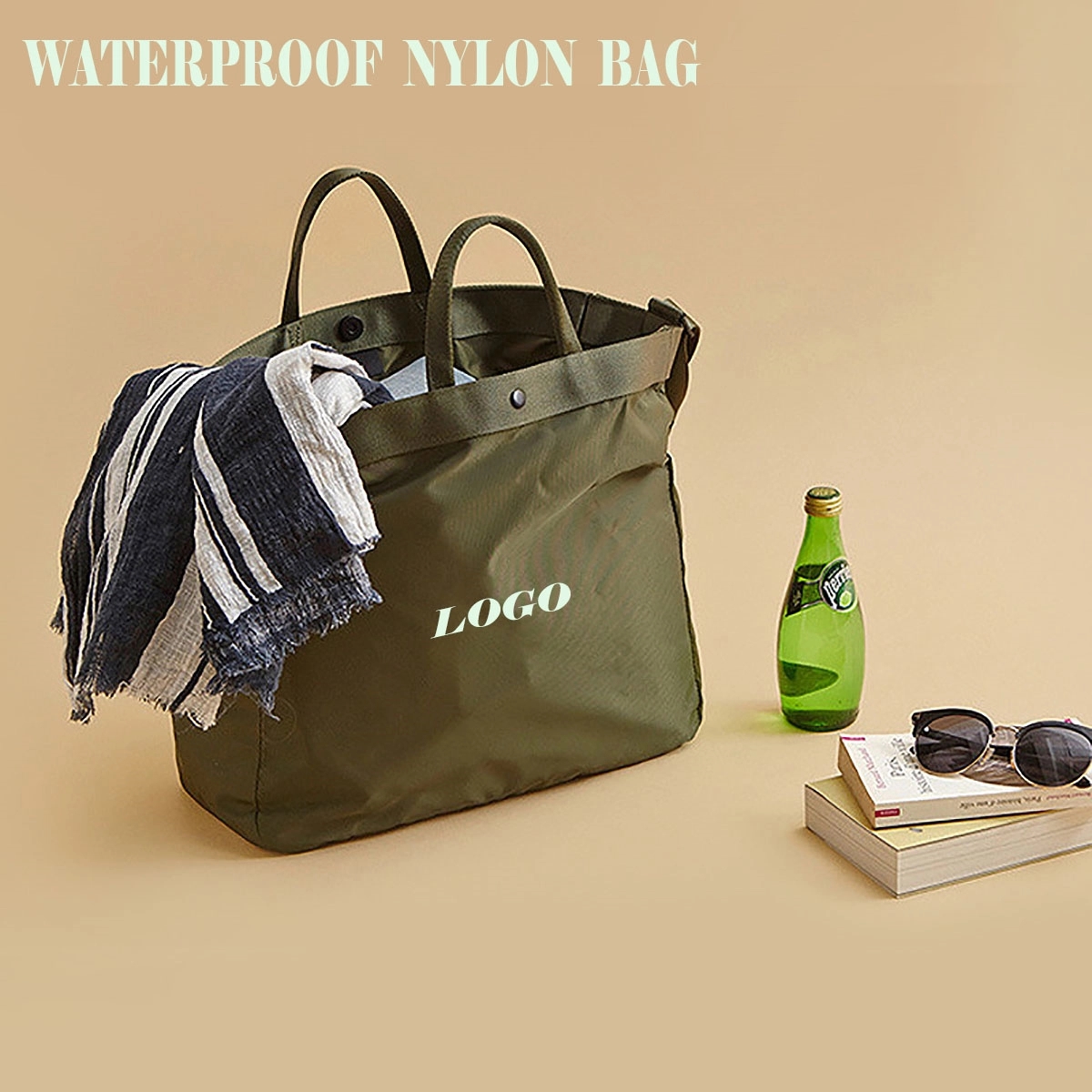 Waterproof Nylon Travel Tote Bag 1