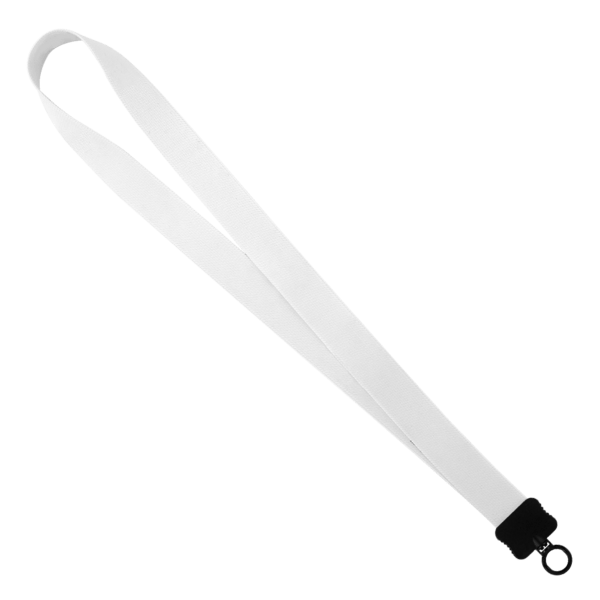 1" Dye-Sublimated Stretchy Elastic Lanyard with Plastic Clamshell and Plastic O-Ring 1