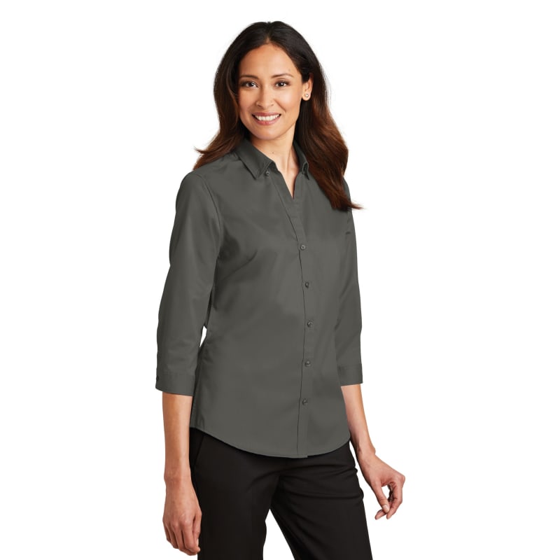 Port Authority Ladies 3/4-Sleeve SuperPro Twill Shirt. 37