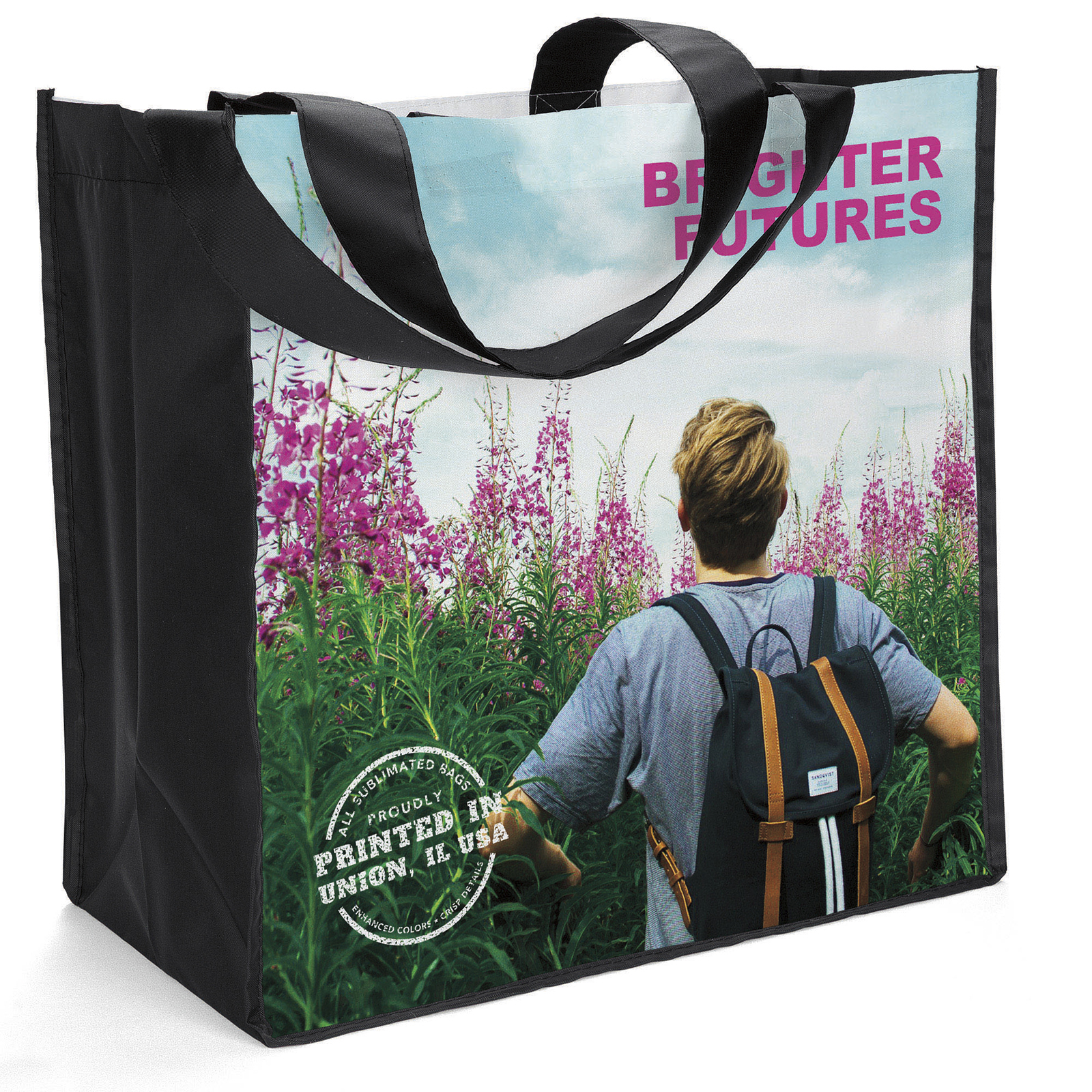 Picasso - Polyester Tote - Sublimation, custom tote bag with logo imprint 8