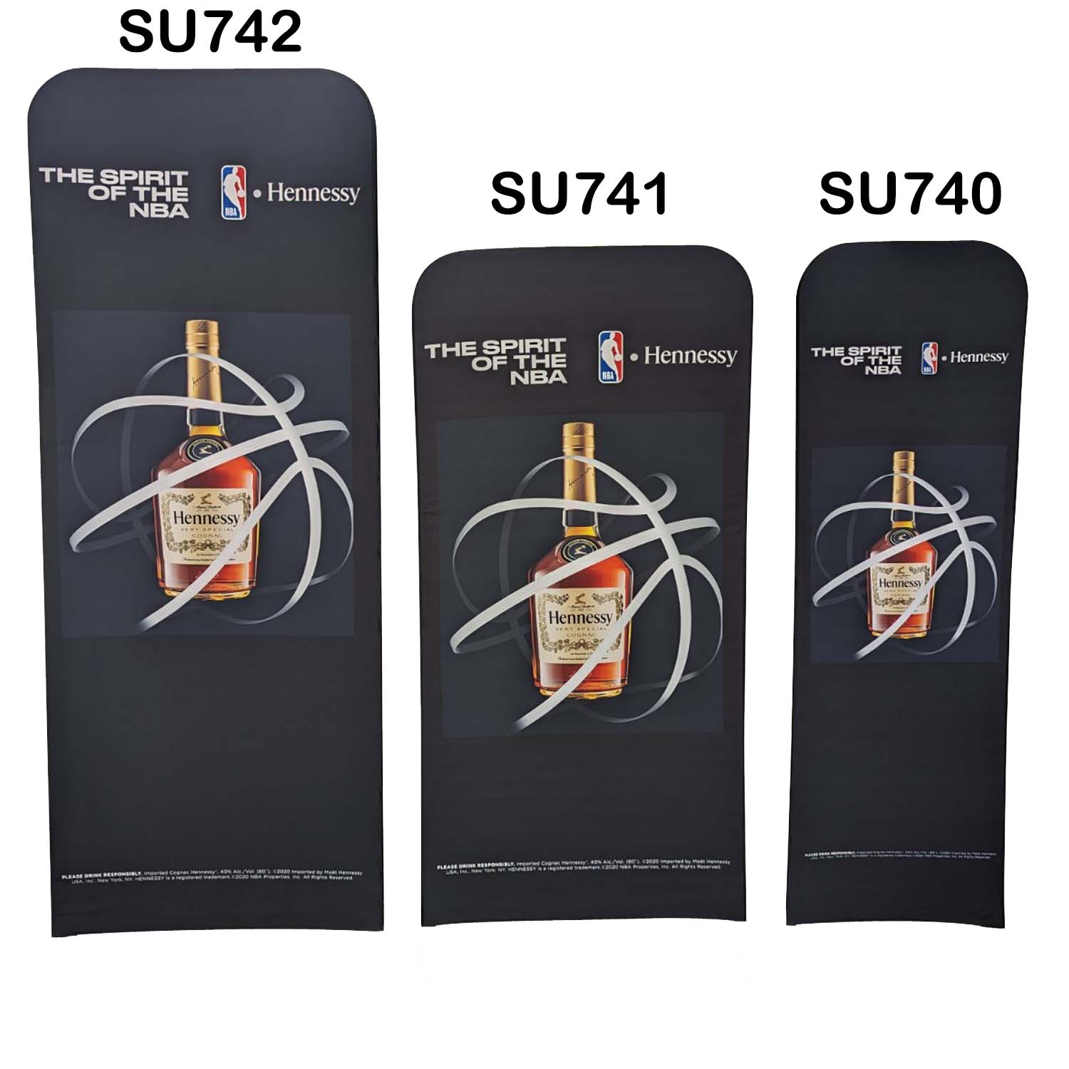 24 Hr Express - Replacement Graphics Double Sided 3'W x 78"H EuroFit Tension Fabric Slip on cover 2