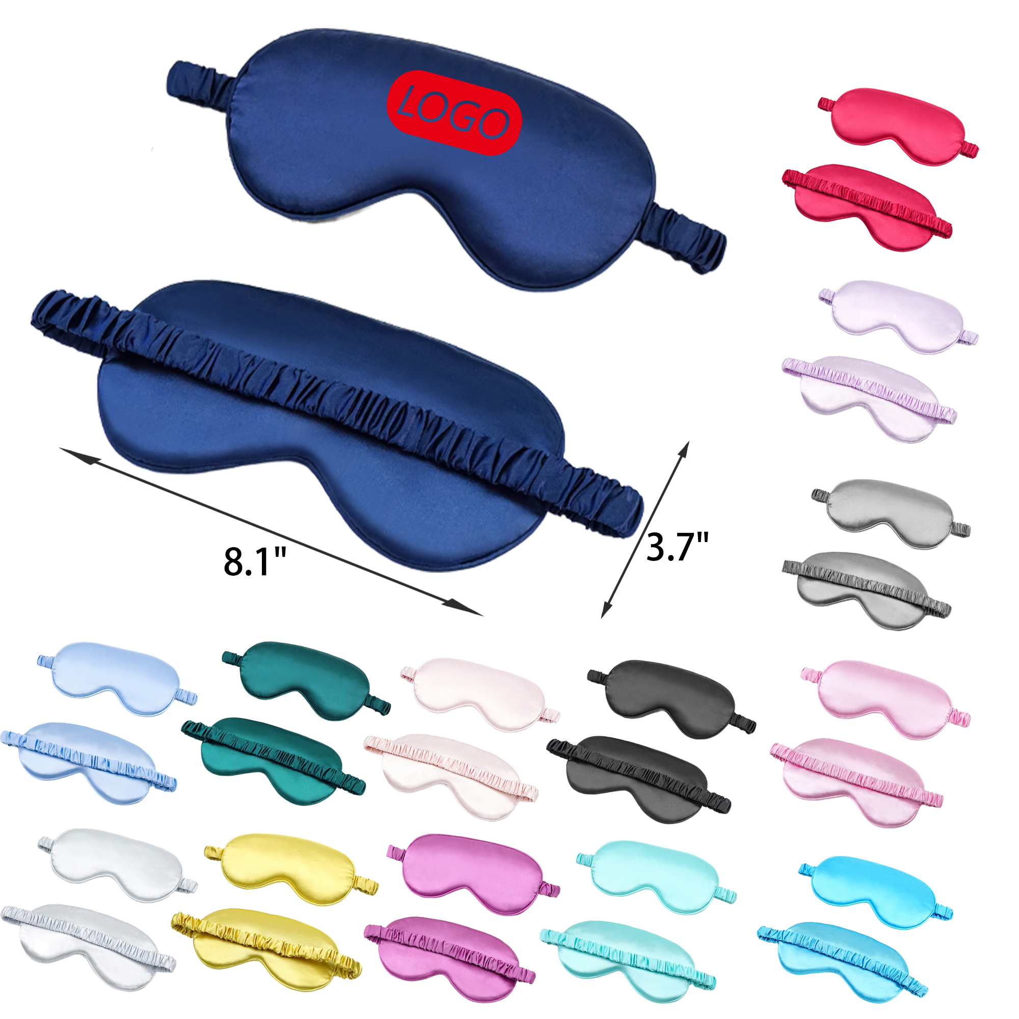 MOQ 50 PCS Lightproof Solid Color Eye Mask 8