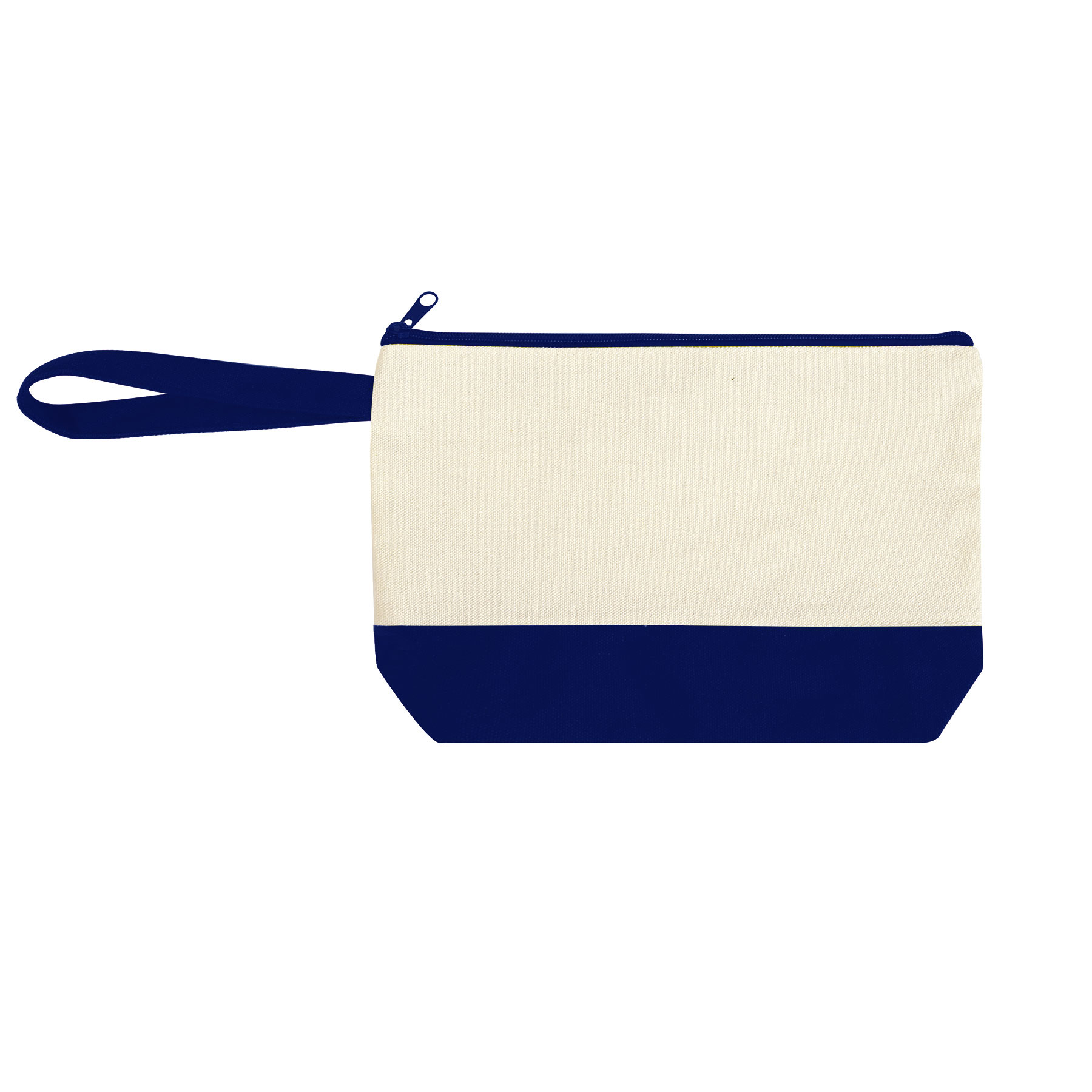 Zippered Cotton Canvas Cosmetic Pouch 2