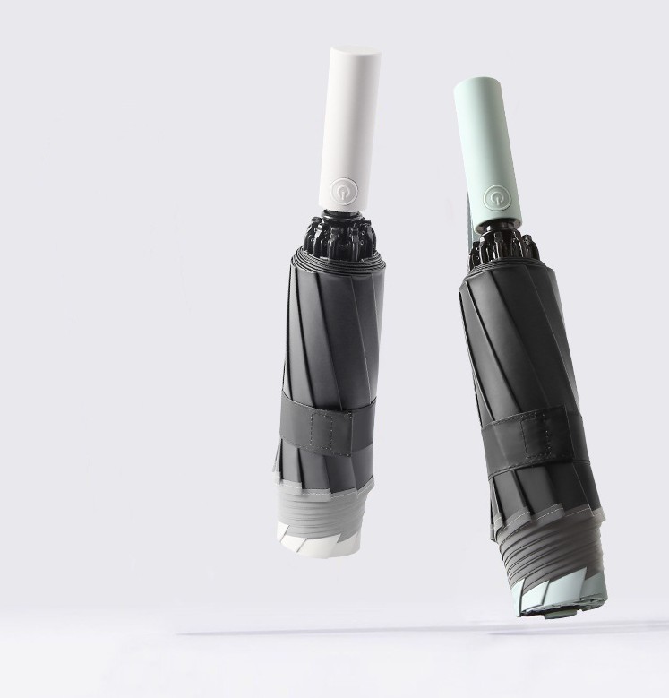 10 Ribs Automatically Open and Close Folding Inverted Umbrella 4
