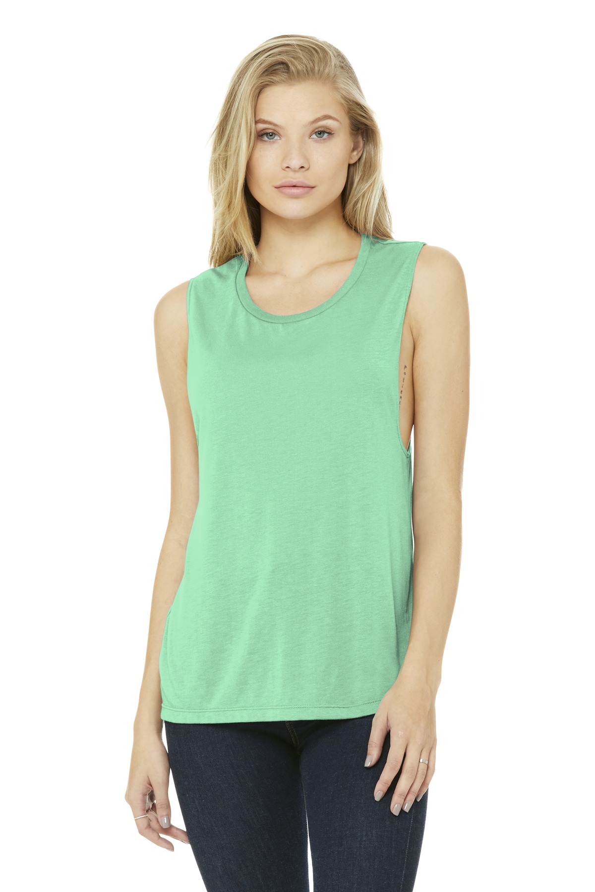 BELLA+CANVAS Women's Flowy Scoop Muscle Tank. BC8803 225