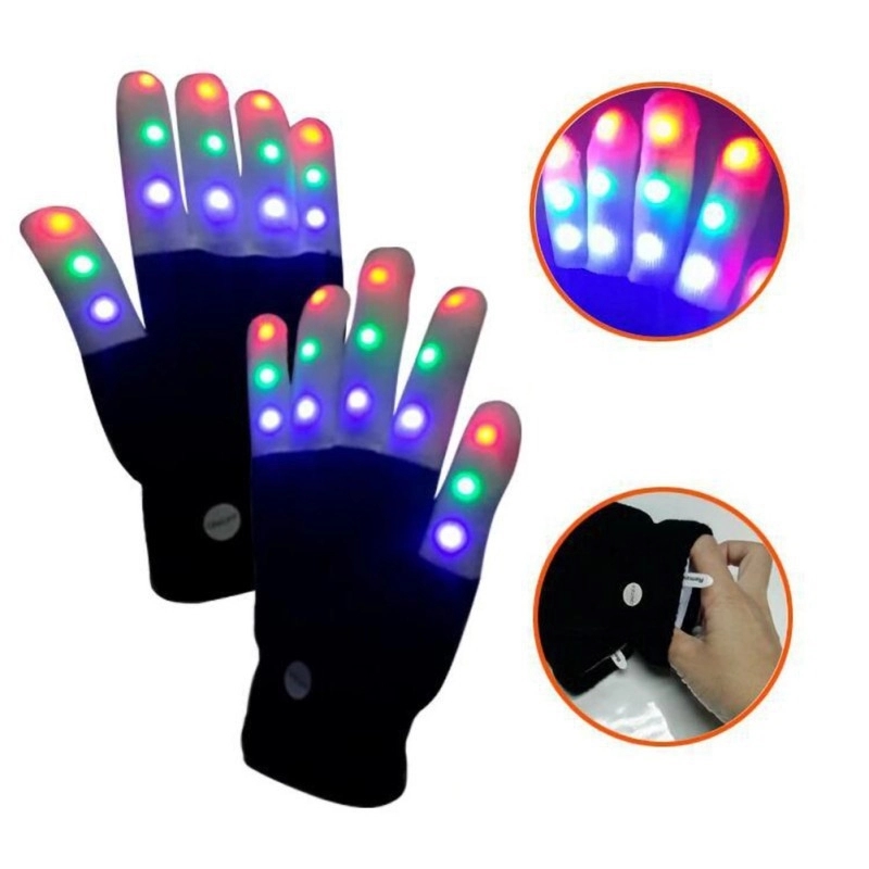 Led Colorful Flashing Finger Lighting Gloves 4