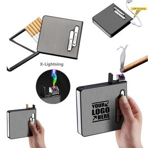 20 Sticks Cigarette Holder With Integrated X Lightning Lighter 11