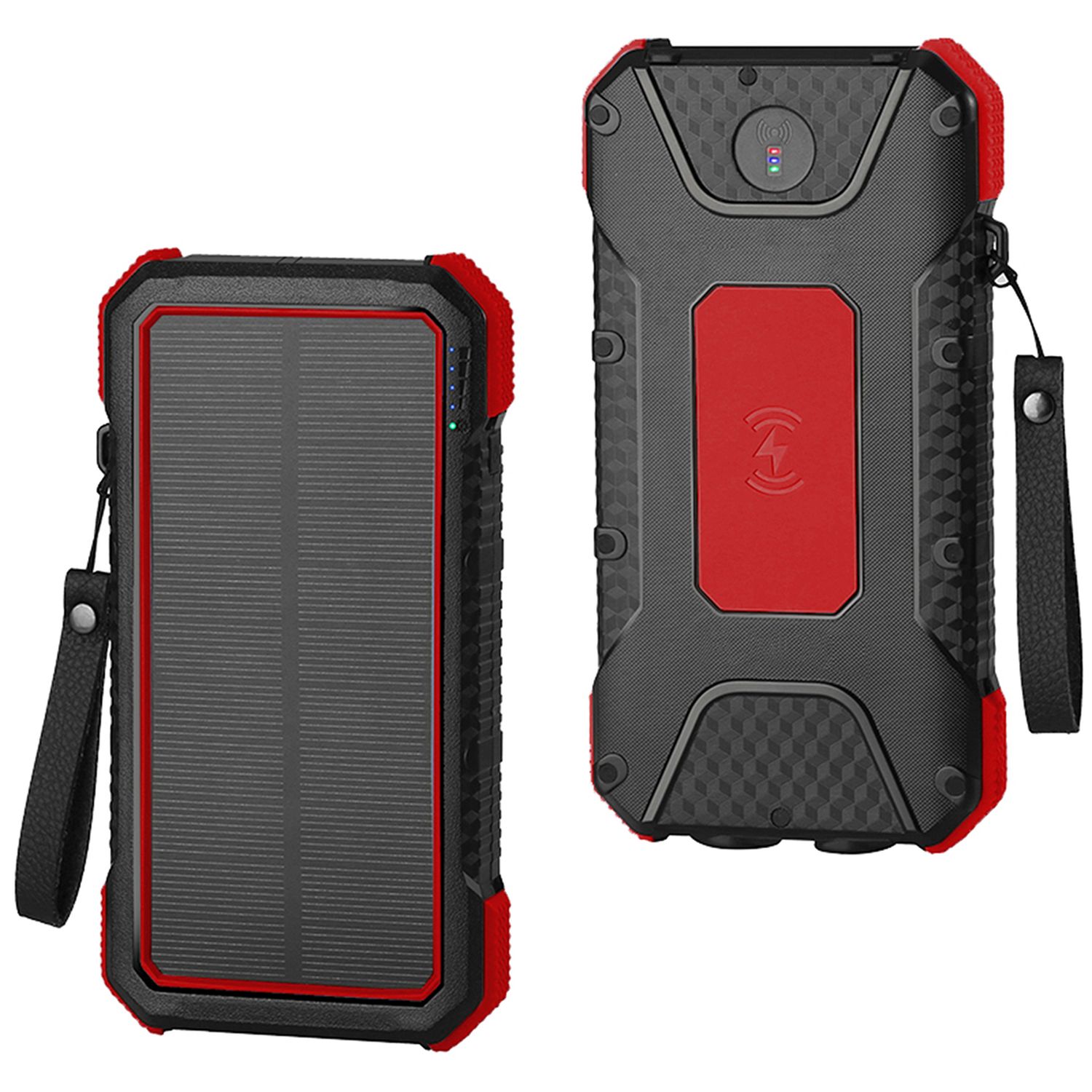 20,000 mAh Wireless Charging Solar Dual Port Water Resistant Power Bank 3