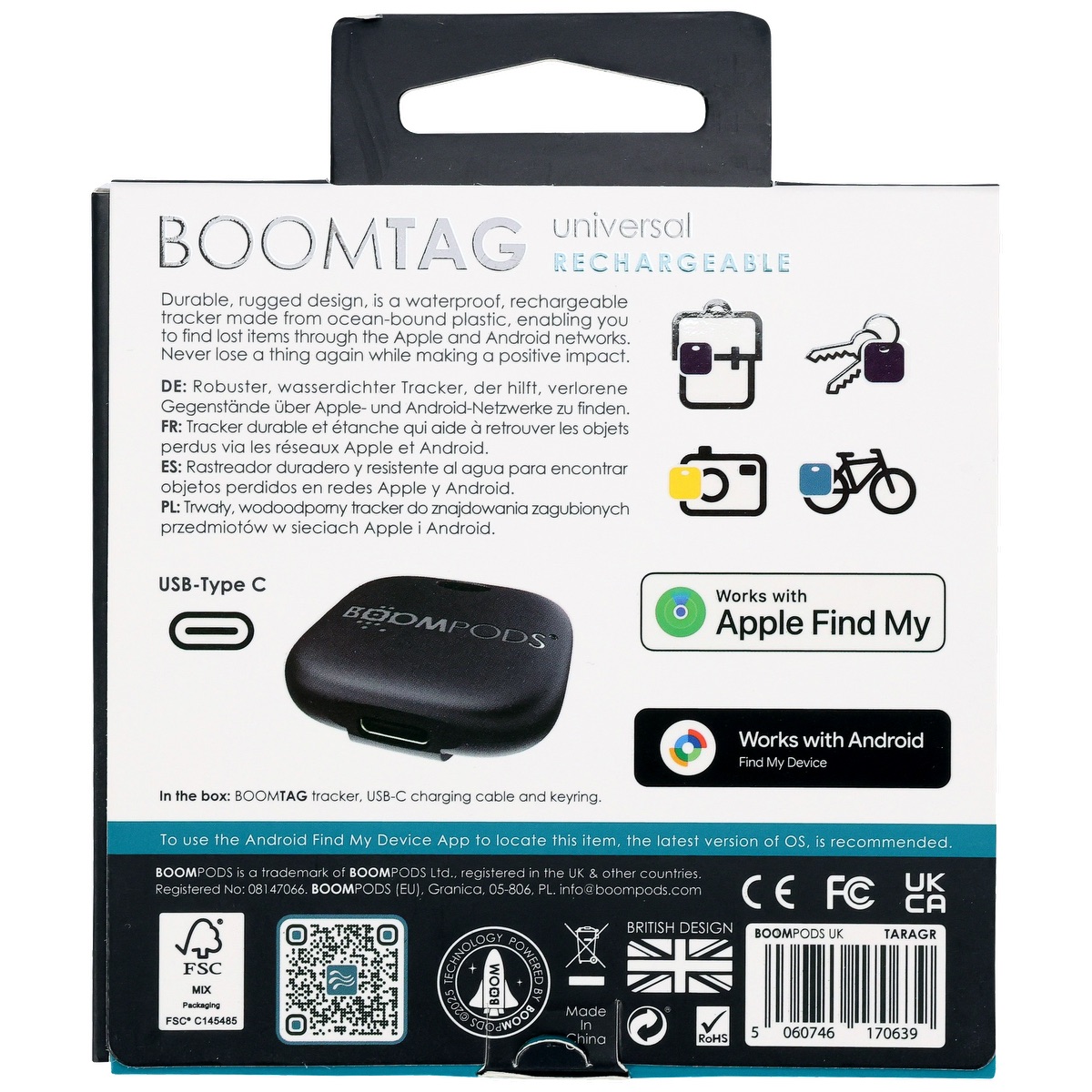 Boompods™ Universal Rechargeable Boomtag 18