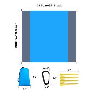 Sandproof Beach Waterproof Picnic Blanket Compact 2