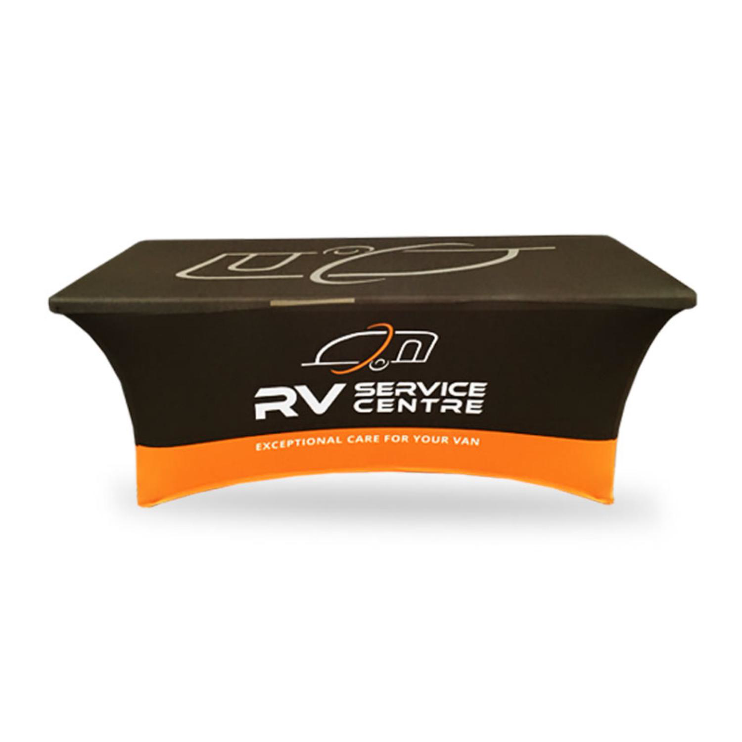 Custom 6ft Throw Dye Sublimated Stretch Table Cloth 3