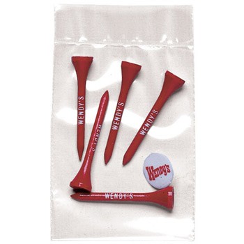 Pro Elite Poly Bag Pack w/ Five Golf Tees & 1 Ball Marker 1
