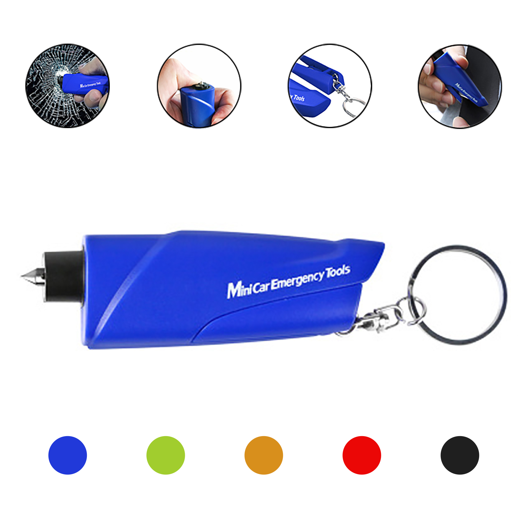 3 in 1 Car Safety Hammer With Key Chain 2