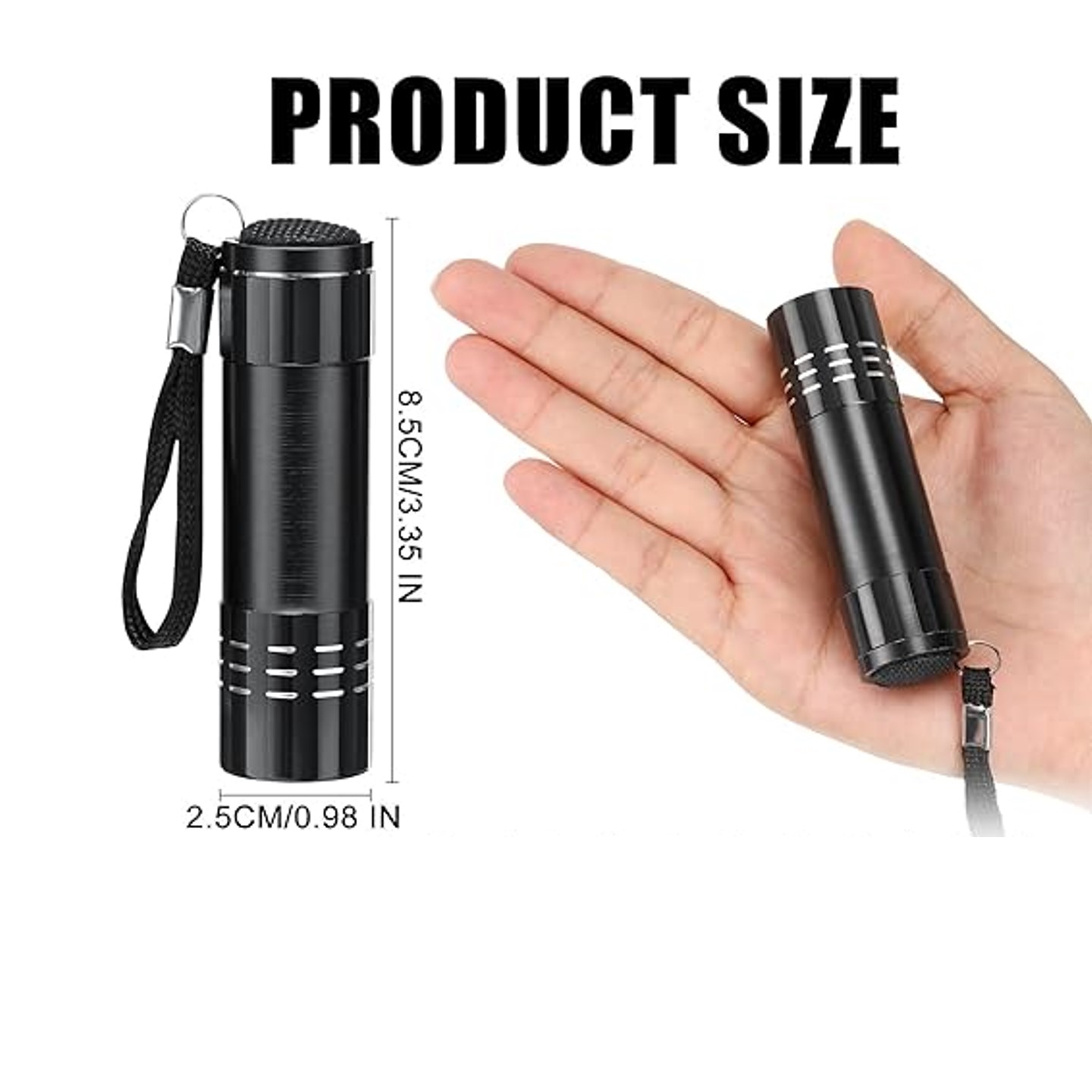 Aluminum 9 LED Flashlights with lanyards 5
