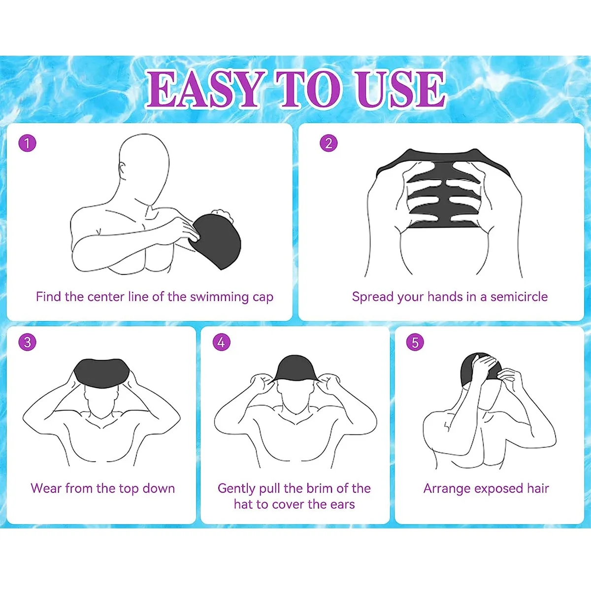 Silicone Unisex Swim Caps 4
