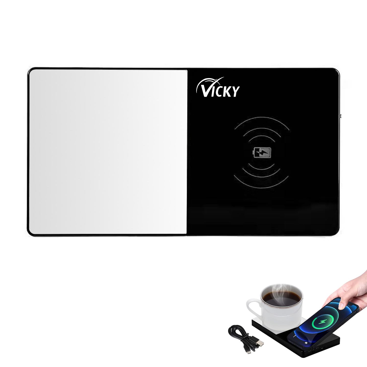 Waterproof Coffee Mug Warmer with Wireless Charger 10