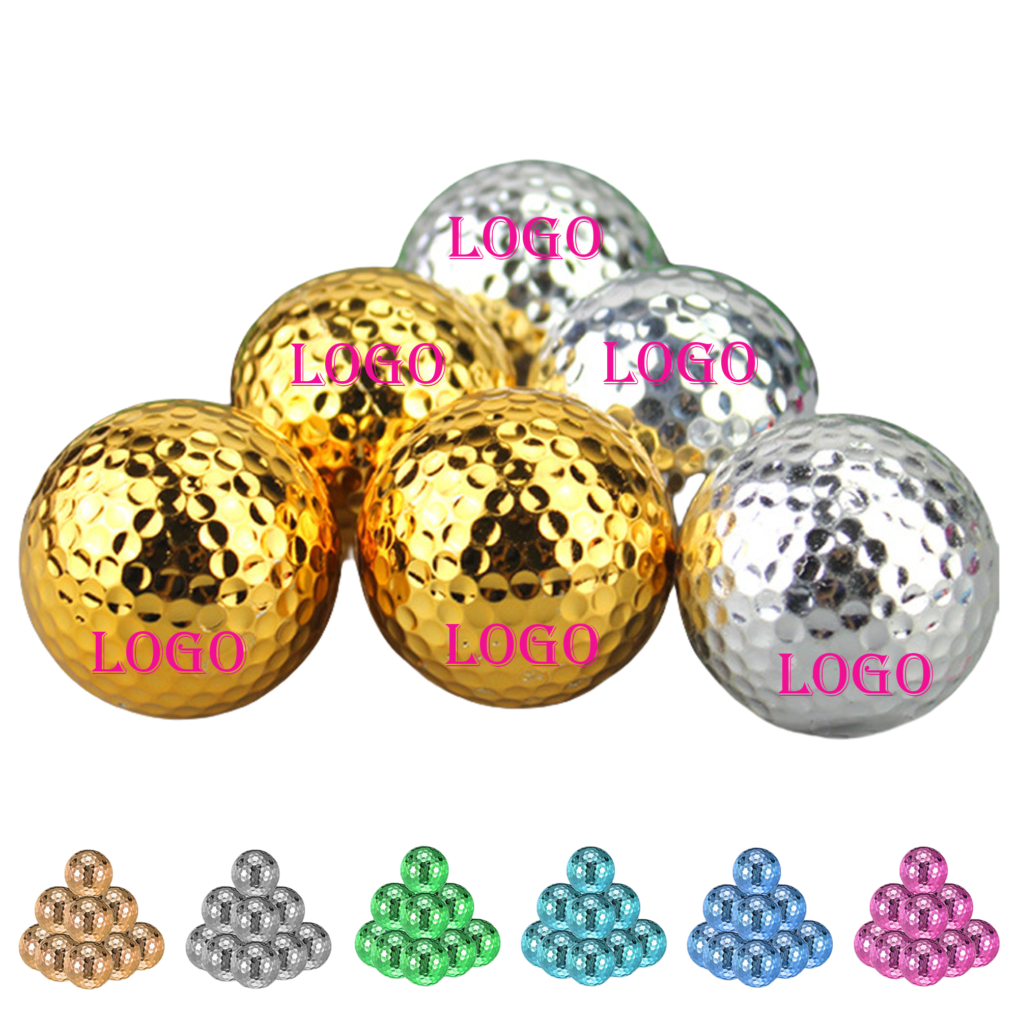 Multi - Color Electroplated Golf Balls 1