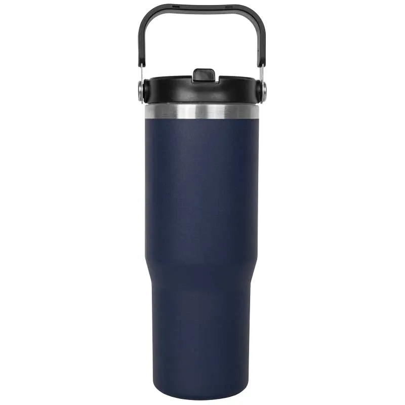 30oz. Stainless Steel Insulated Mug with Handle and Built-In 3