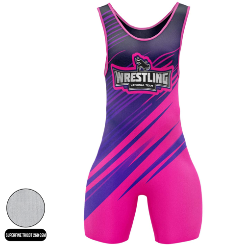 Custom Women's Full Sublimation Wrestling Singlet 5
