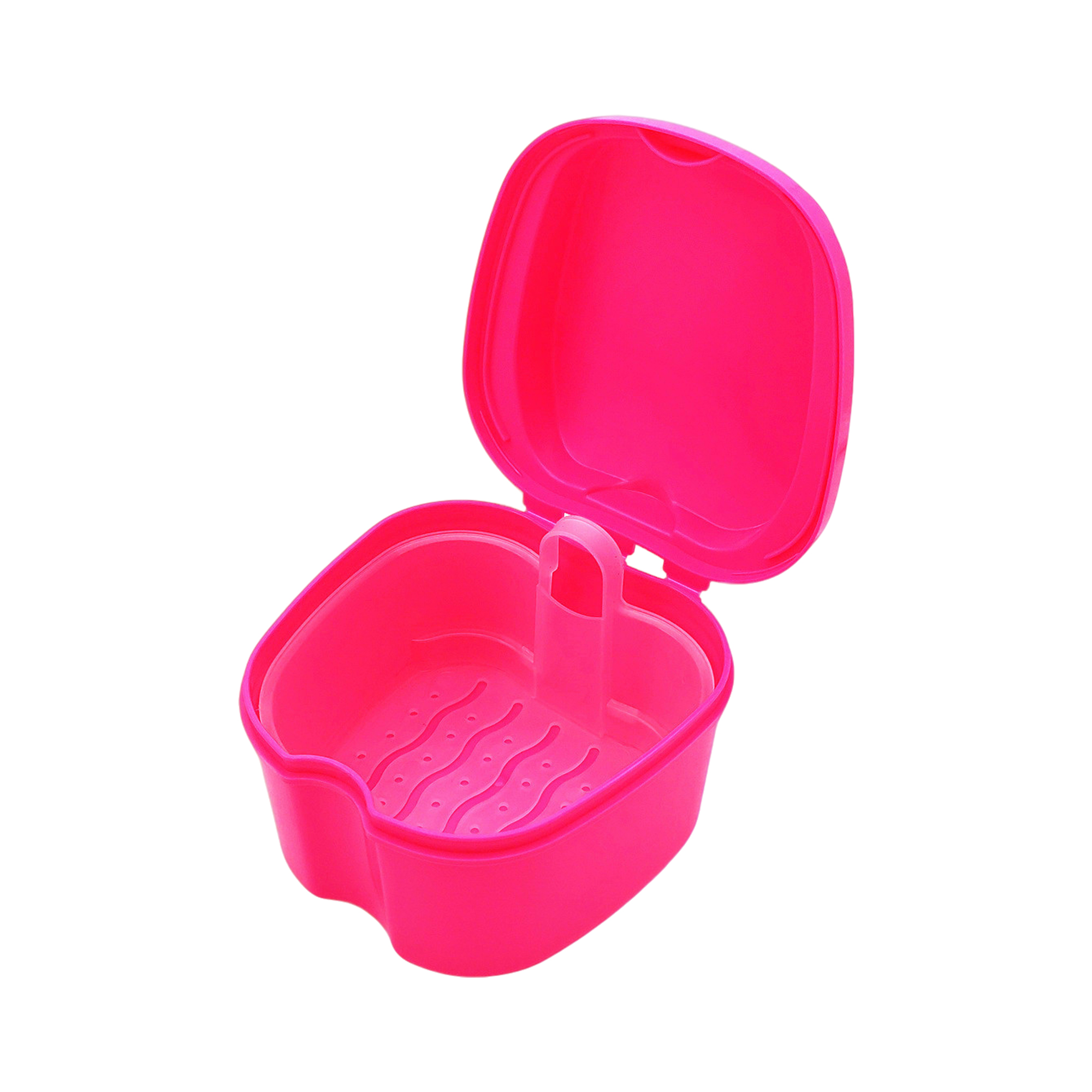 Portable Denture Soak Cup With Lift Out Strainer 3.54" Length X 3.74" Width X 2.56" Heig 7