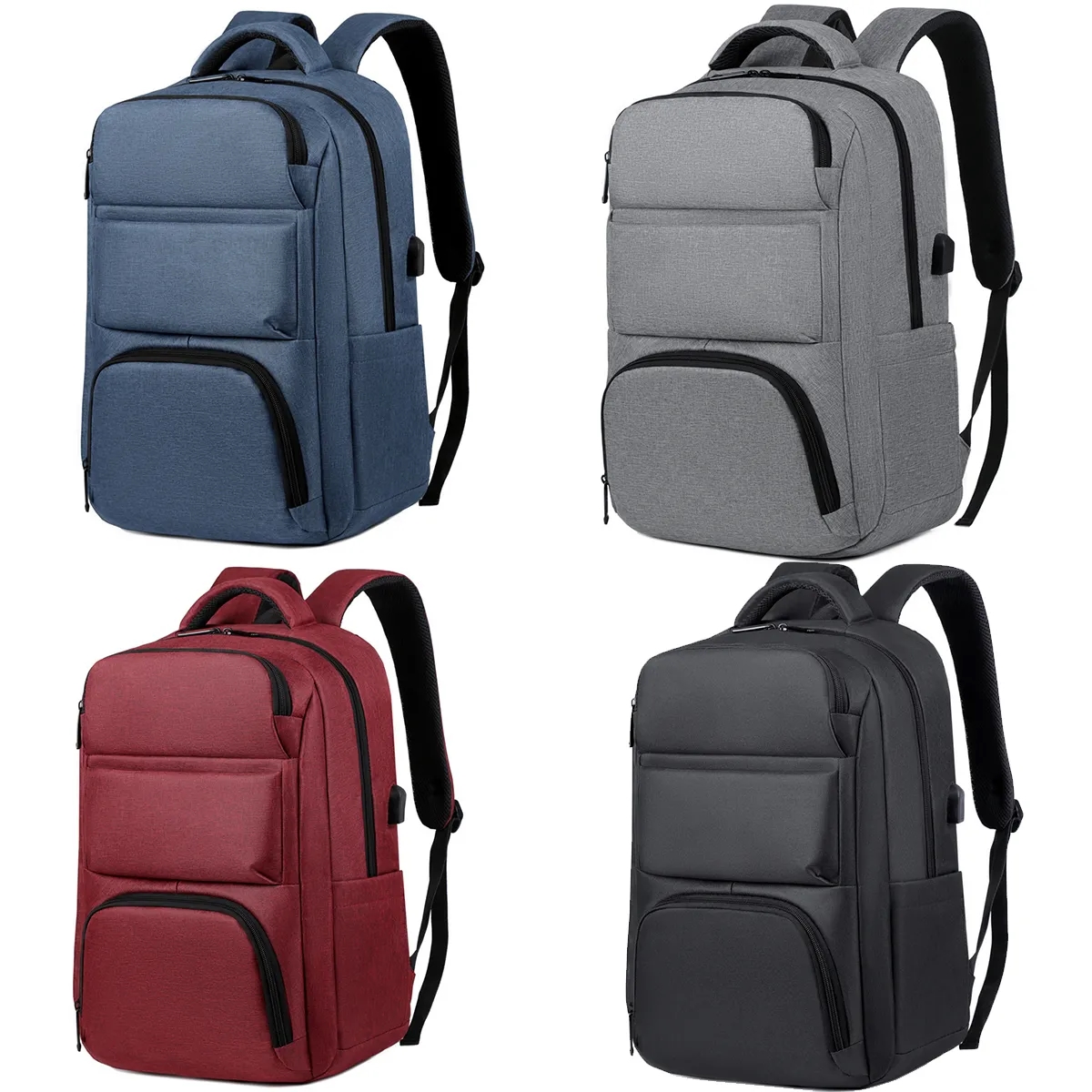 Men's USB Charging Port Large Capacity Travel Backpack 4