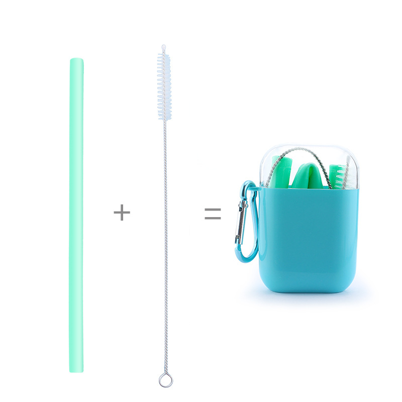 Reusable Silicone Straw Set with Portable Case 6