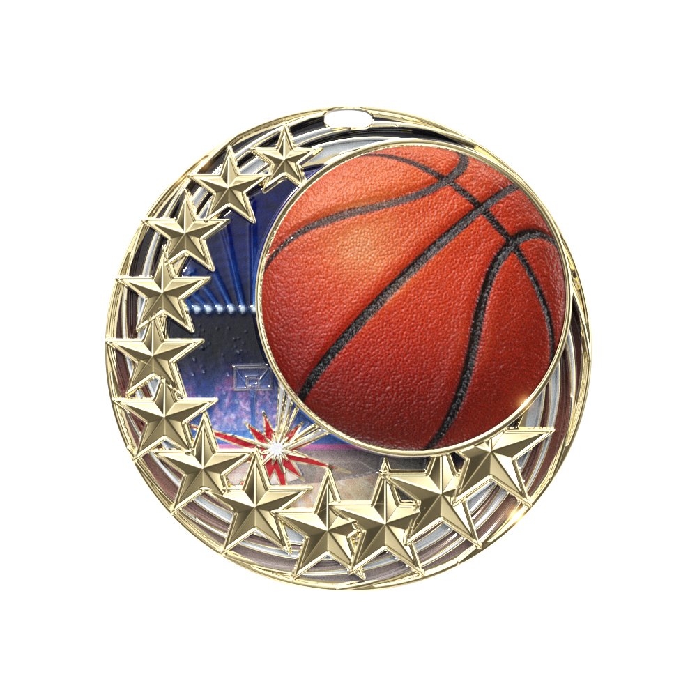 Star Blast Medal - Basketball