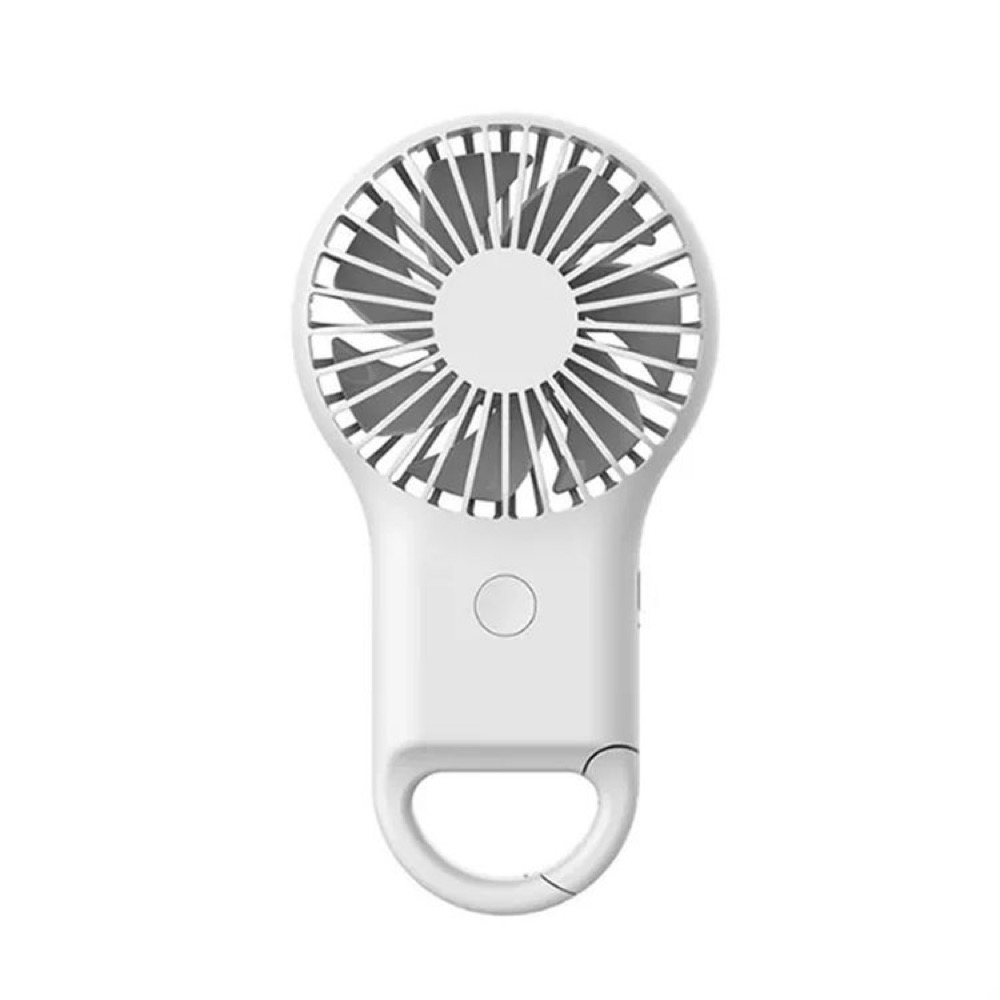Rechargeable Mini Fan with Carabiner Clip and Light 5