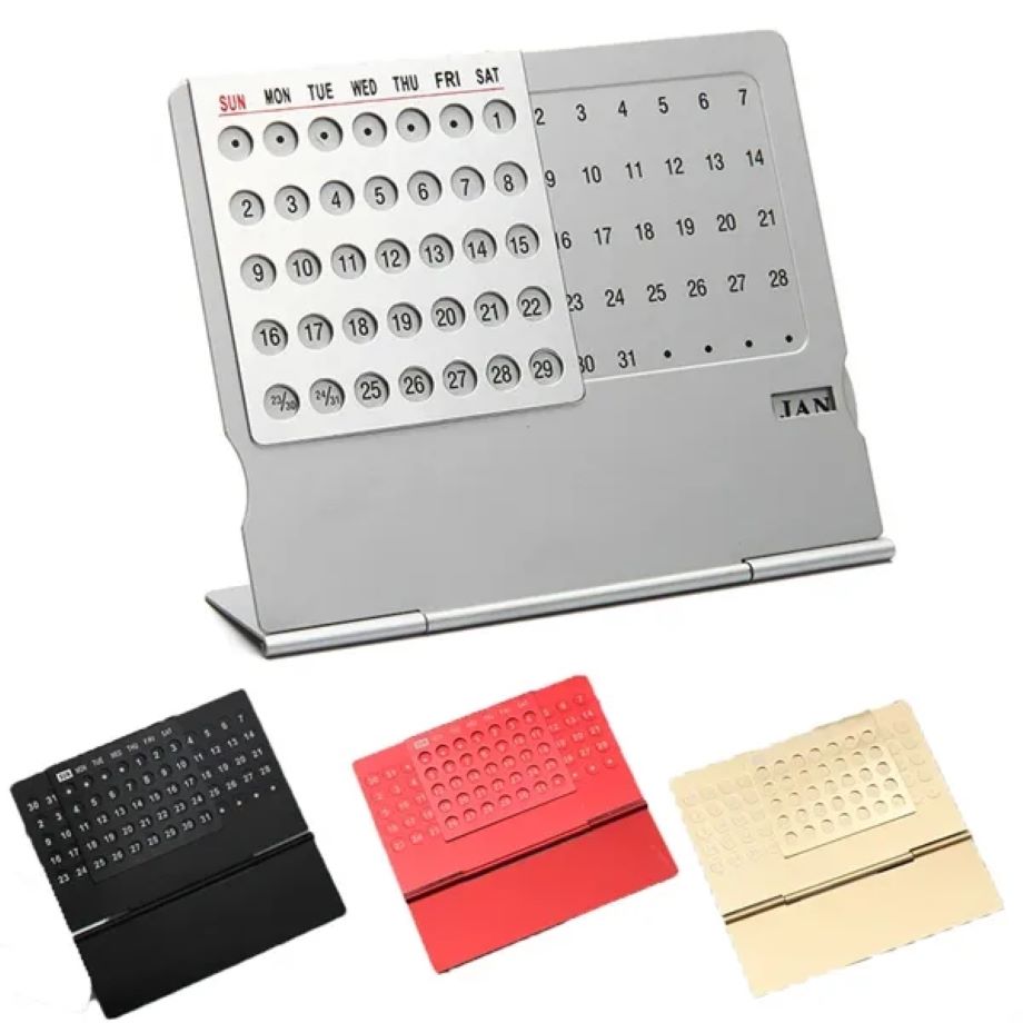 Metal Perpetual Desk Calendar 1