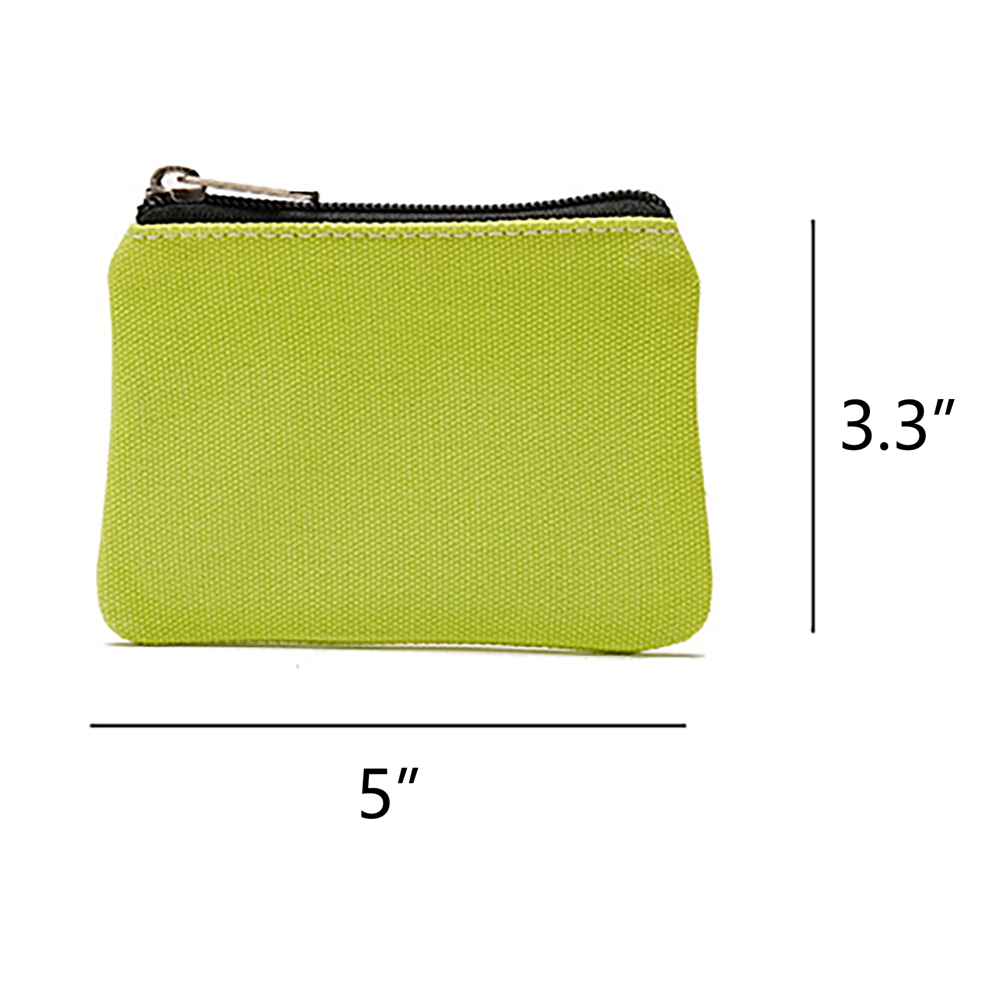 MOQ 50pcs Canvas Small Zipper Blank Coin Purses Pouches 19